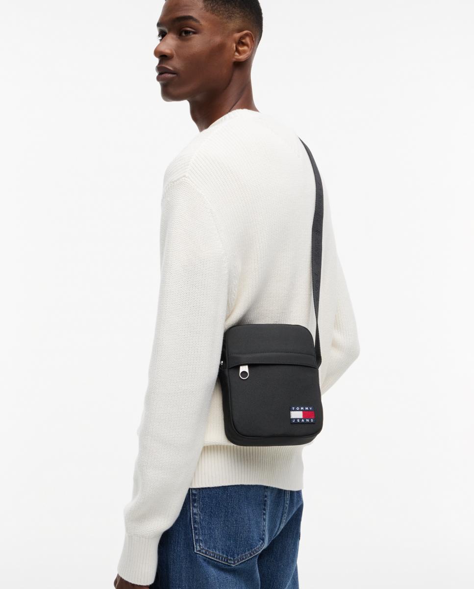 Bolso bandolera de hombre confeccionada en ecopiel - Tommy Hilfiger - Negro Negro-6