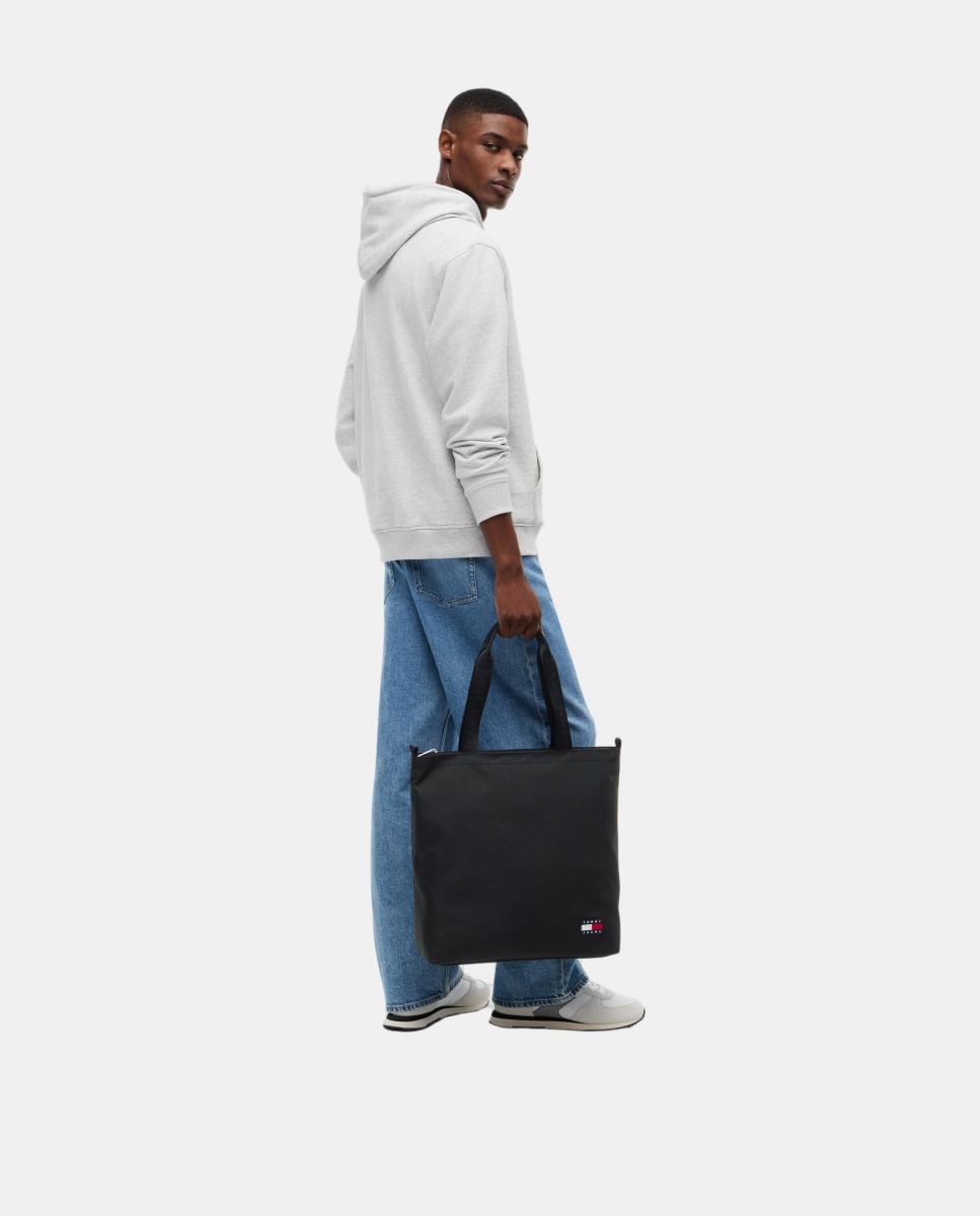 Mala Tipo Tote Confecionada em Ecopele Preto-5