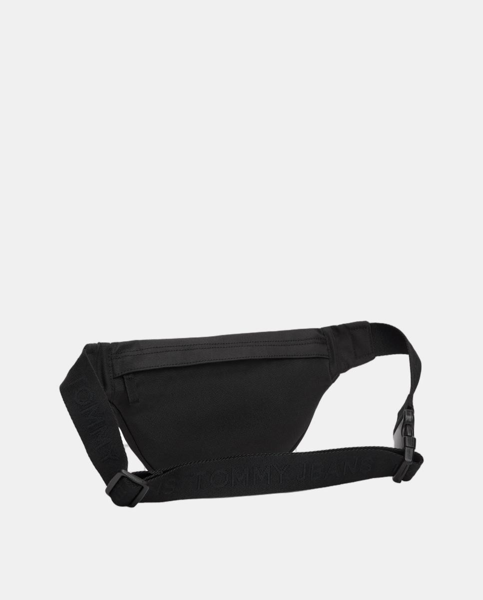 Bolsa de Cintura Confecionada em Ecopele Preto-2