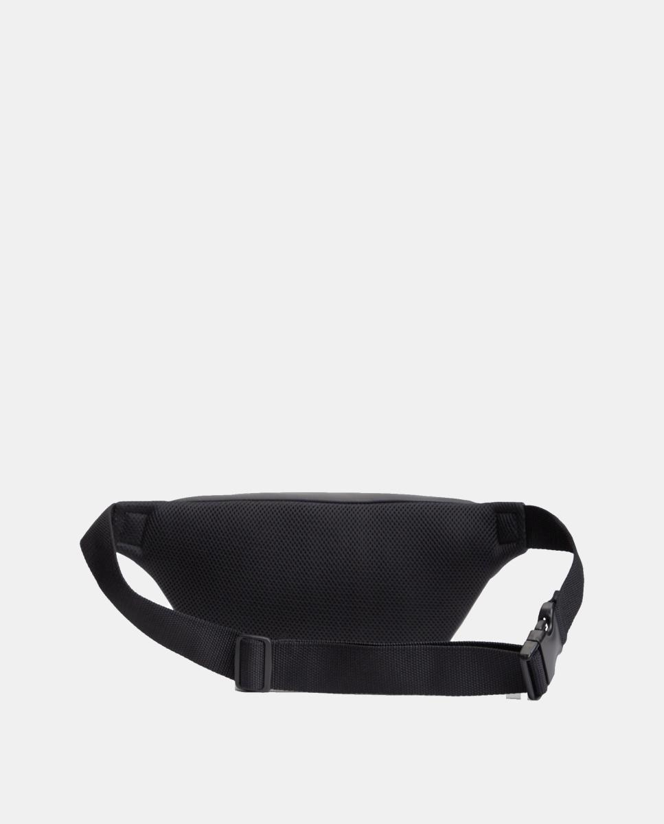 Bolsa de Cintura Confecionada em Ecopele Preto-2