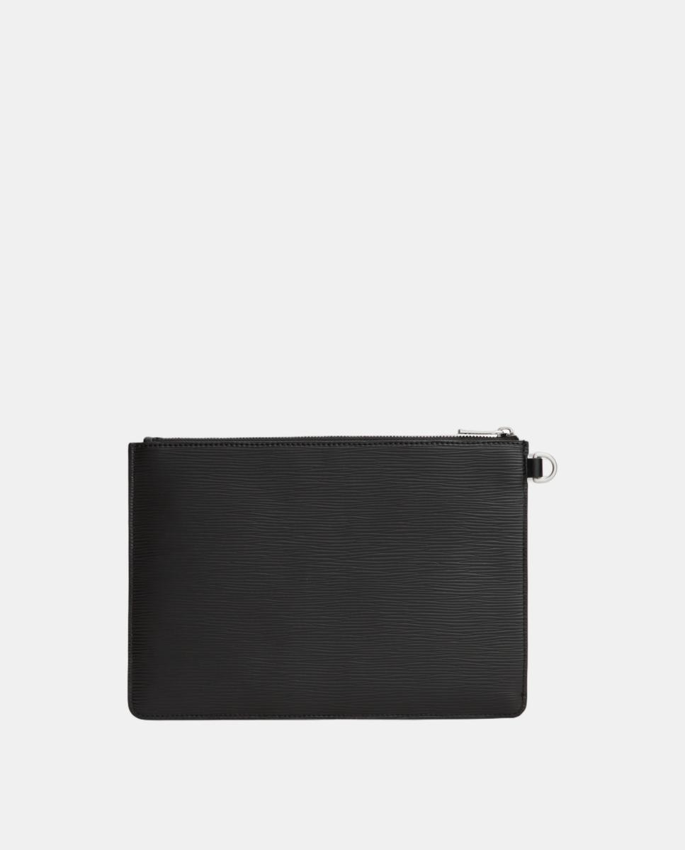 Bolso pouch de hombre confeccionado en ecopiel - Tommy Hilfiger - Negro Negro-2