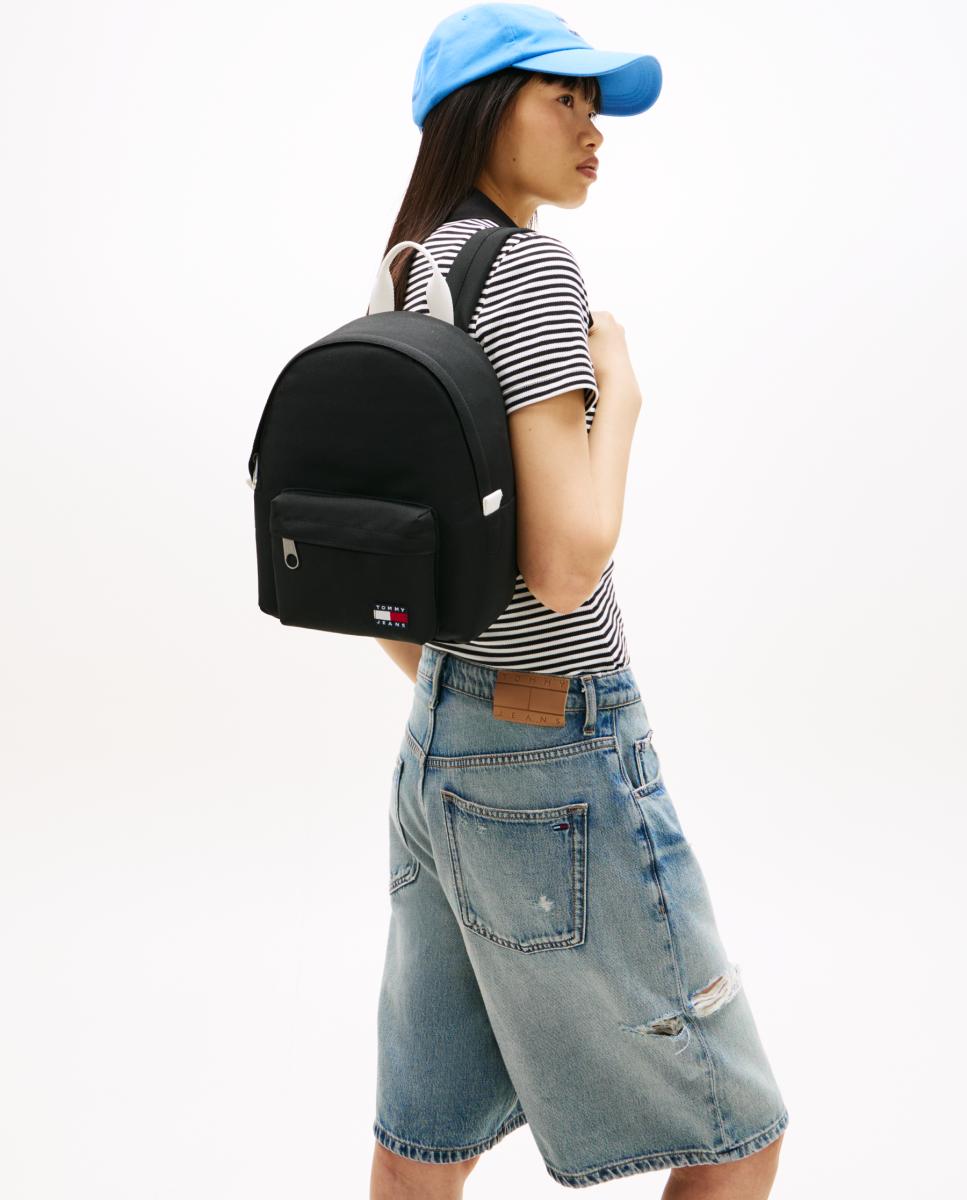 Mochila Confecionada em Nylon Preto-5