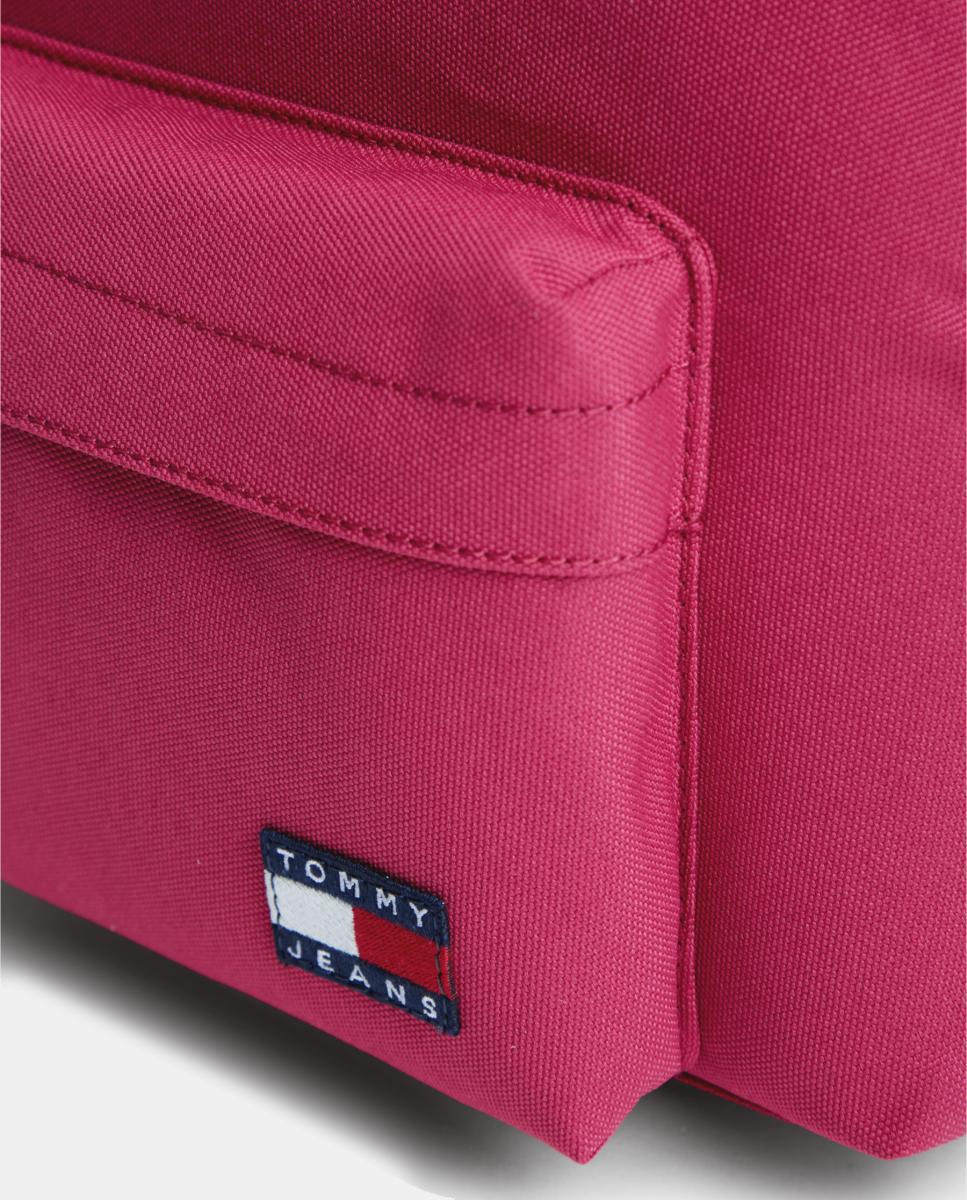 Mochila Confecionada em Nylon Rosa-4