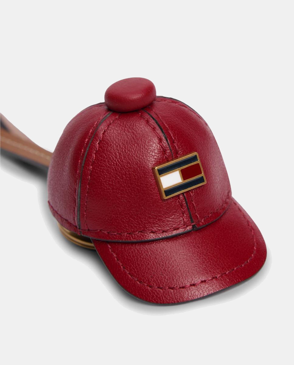 Llavero en forma de gorra de béisbol confeccionado en piel - Tommy Hilfiger - Rojo Rojo-4