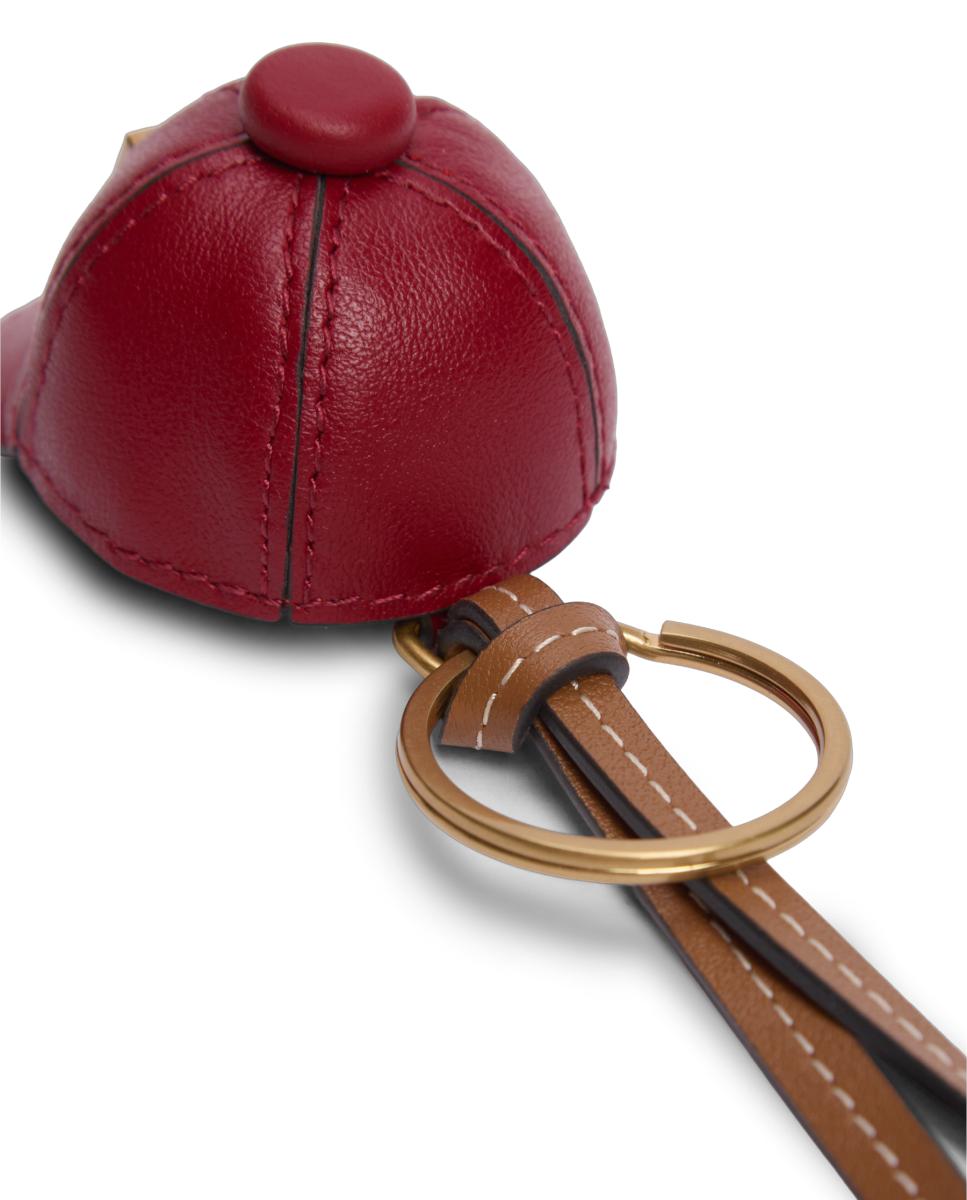 Llavero en forma de gorra de béisbol confeccionado en piel - Tommy Hilfiger - Rojo Rojo-5