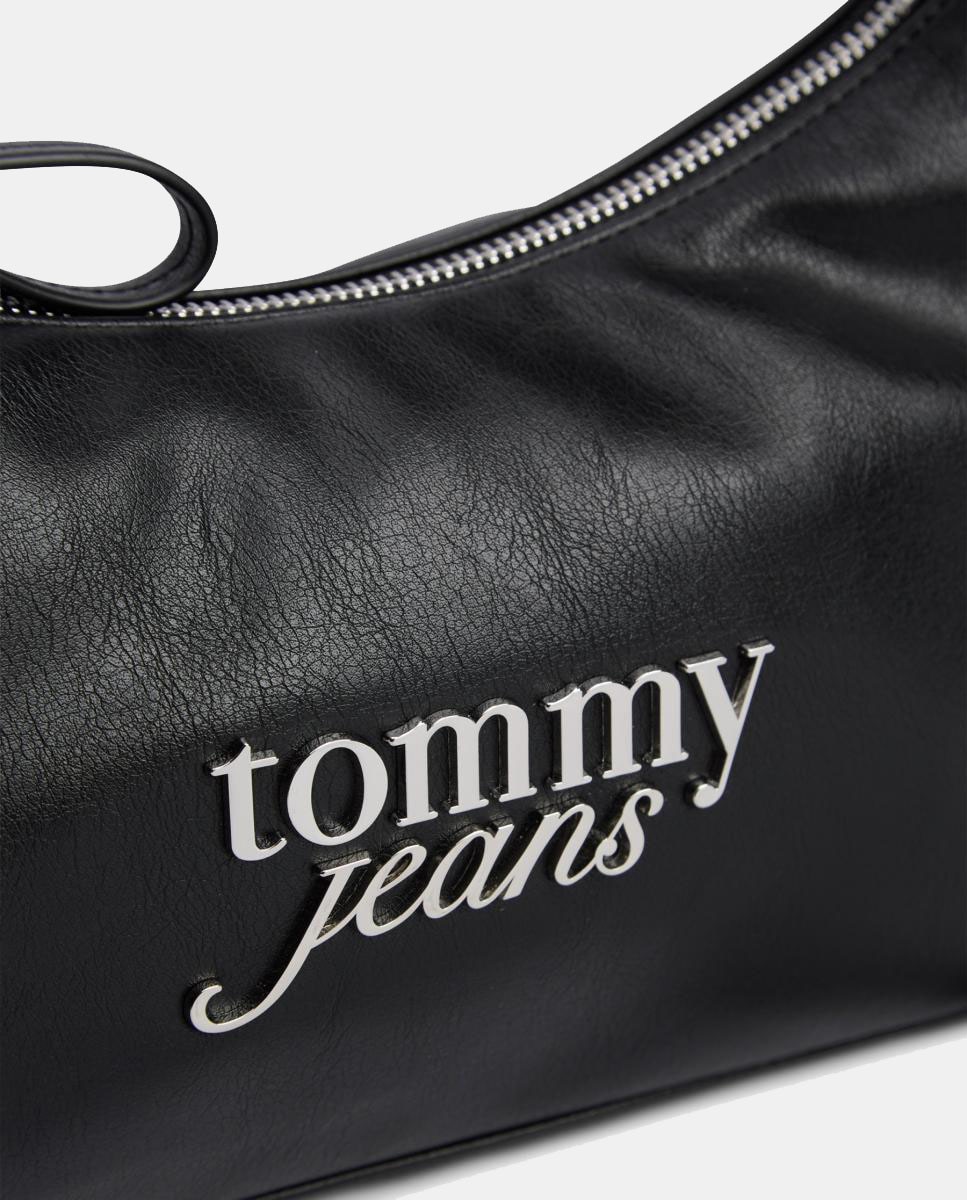 Mala Tipo Shoulder Bag Confecionada em Ecopele Preto-3