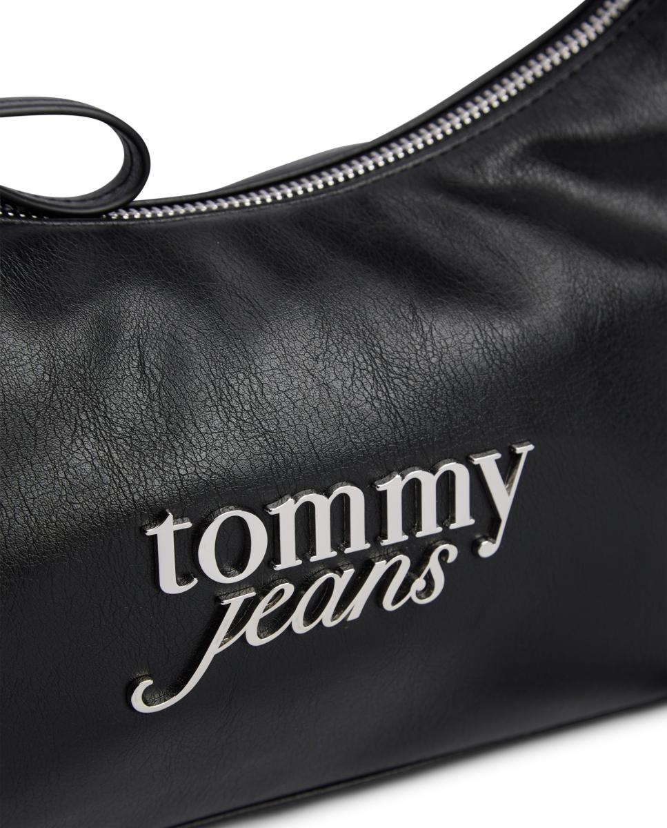 Mala Tipo Shoulder Bag Confecionada em Ecopele Preto-5