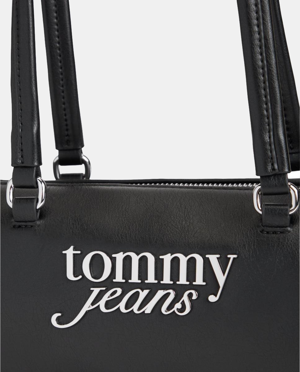 Mala Tipo Shoulder Bag Confecionada em Ecopele Preto-3