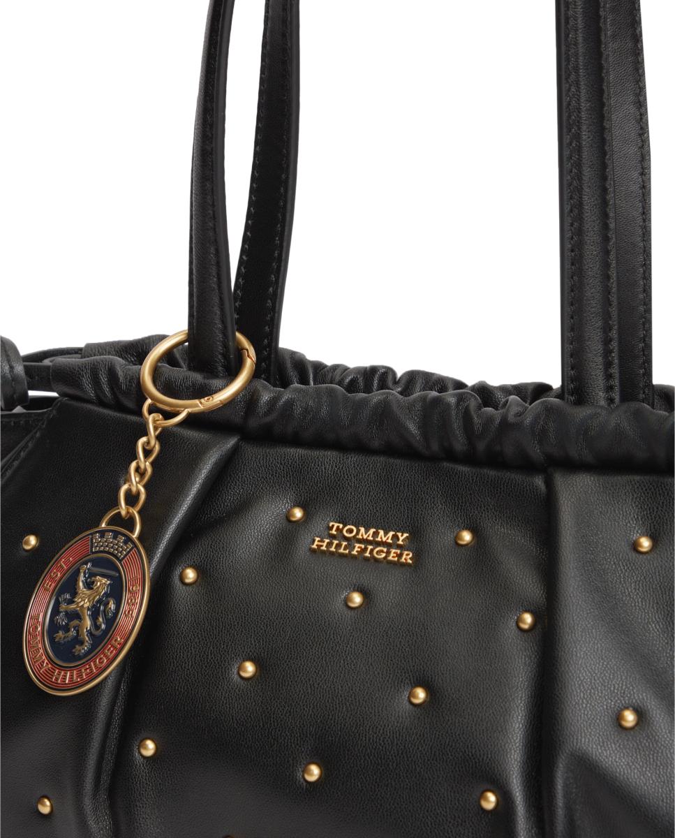 Mala Tipo Shoulder Bag Confecionada em Pele Preto-6