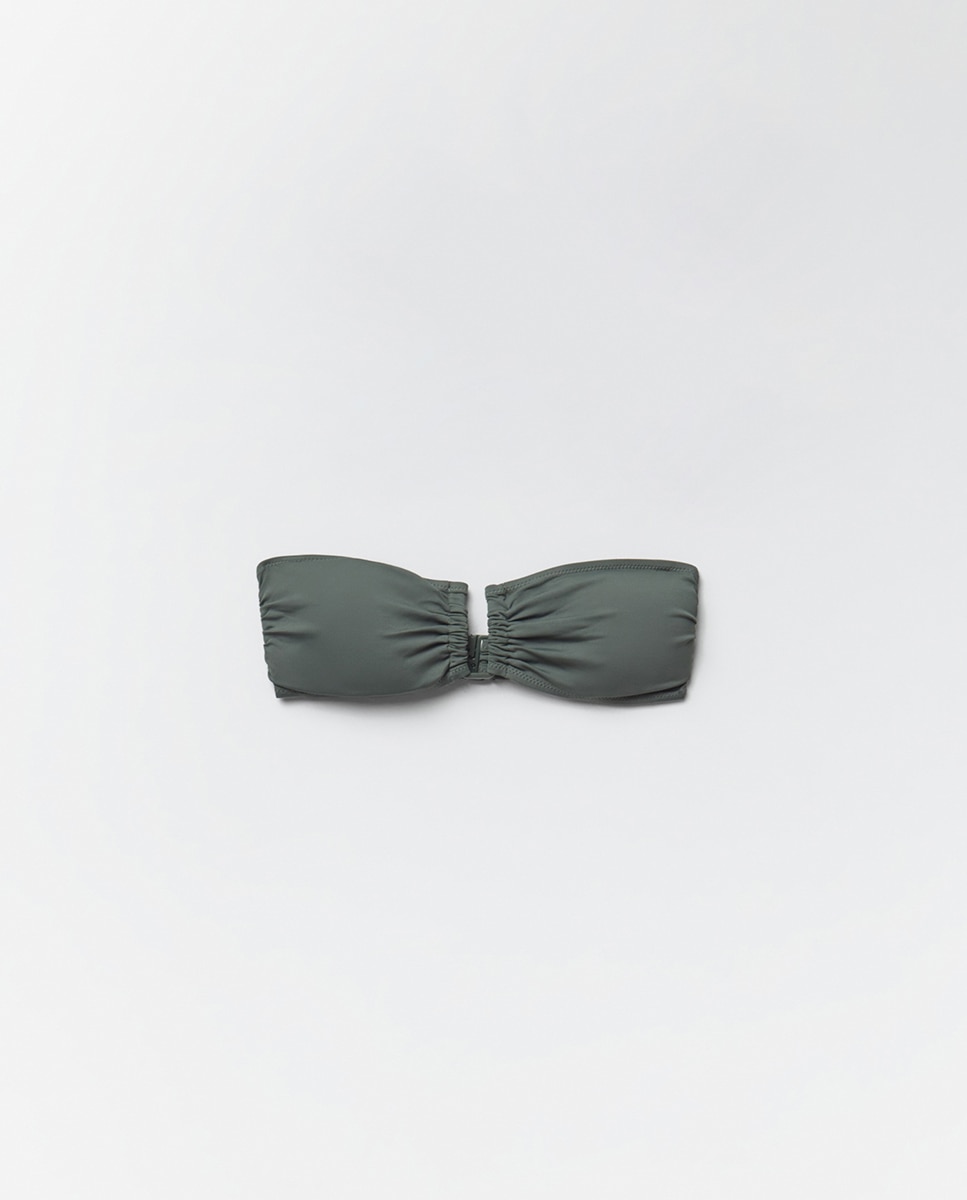 Top Liso Bandeau Caqui-5