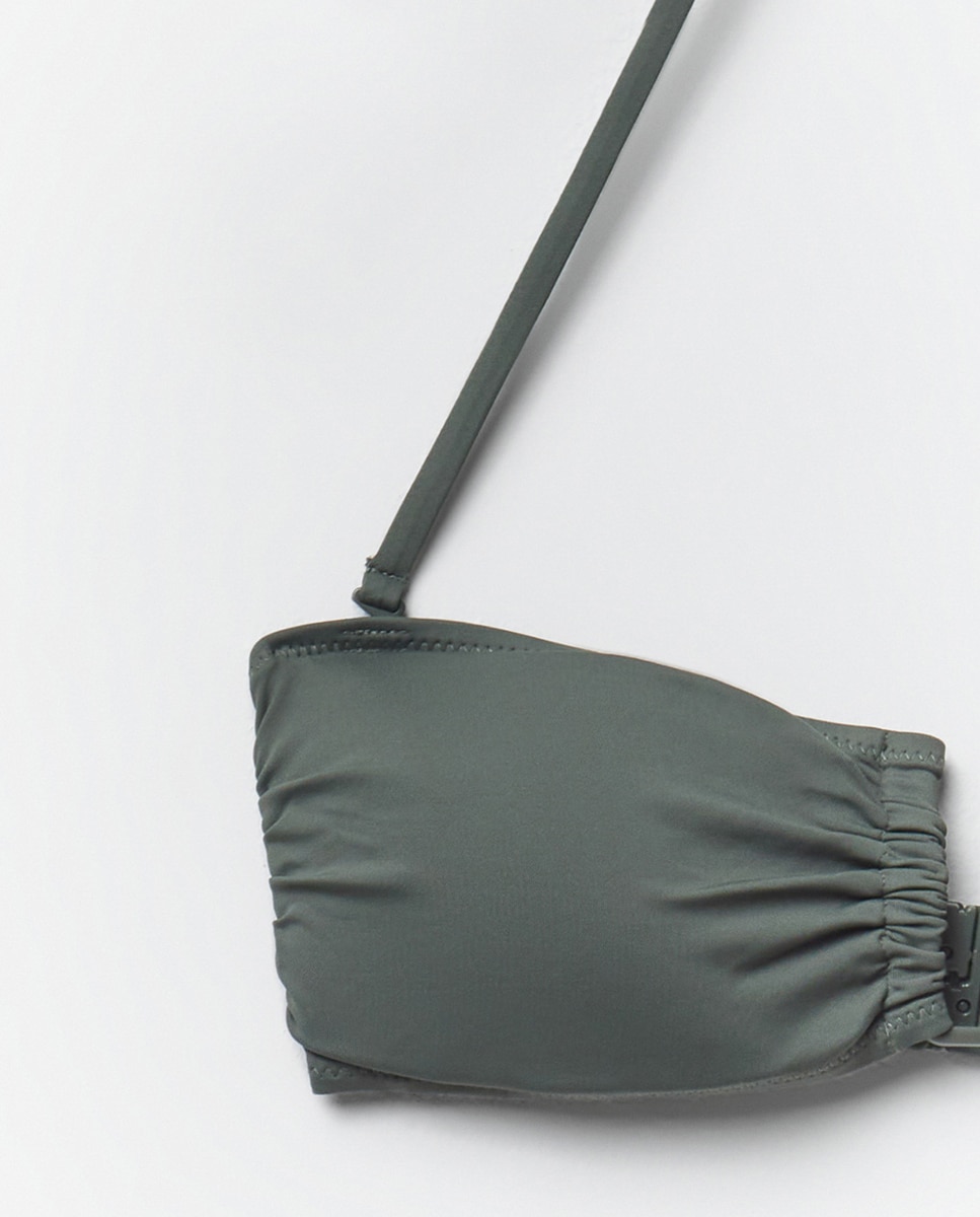 Top Liso Bandeau Caqui-6