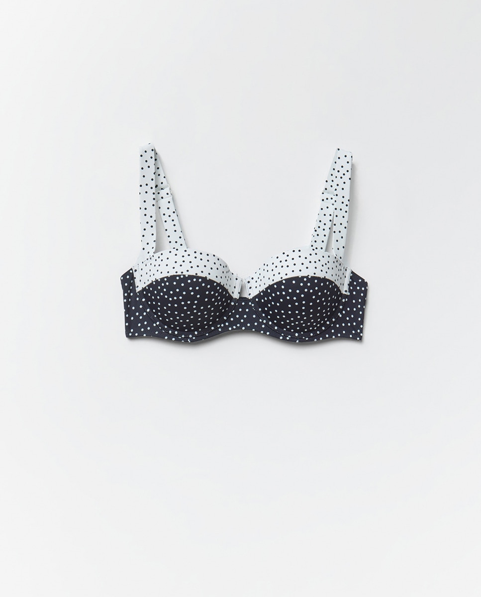 Top às Bolinhas com Aros Preto-5