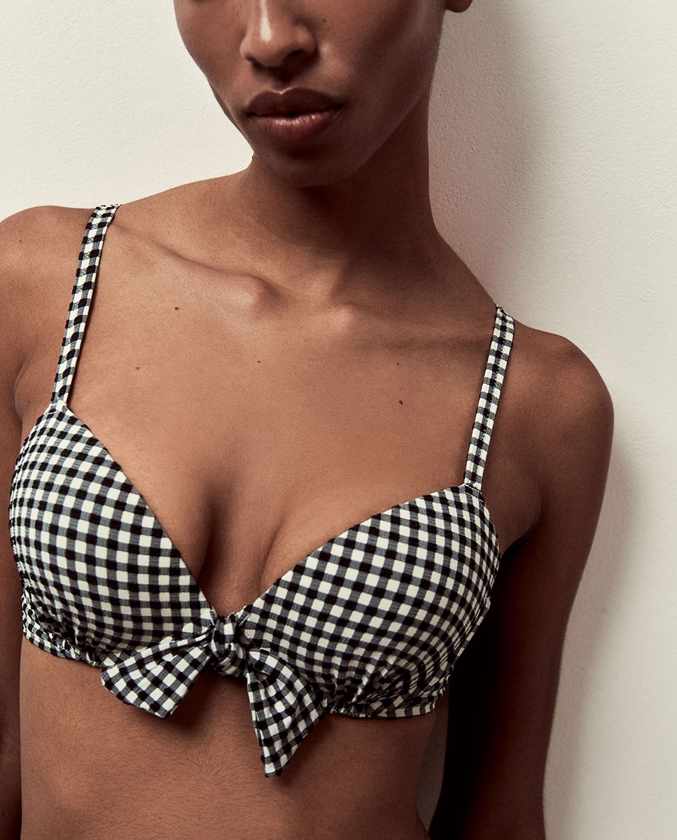 Top Vichy Push-Up Preto-3