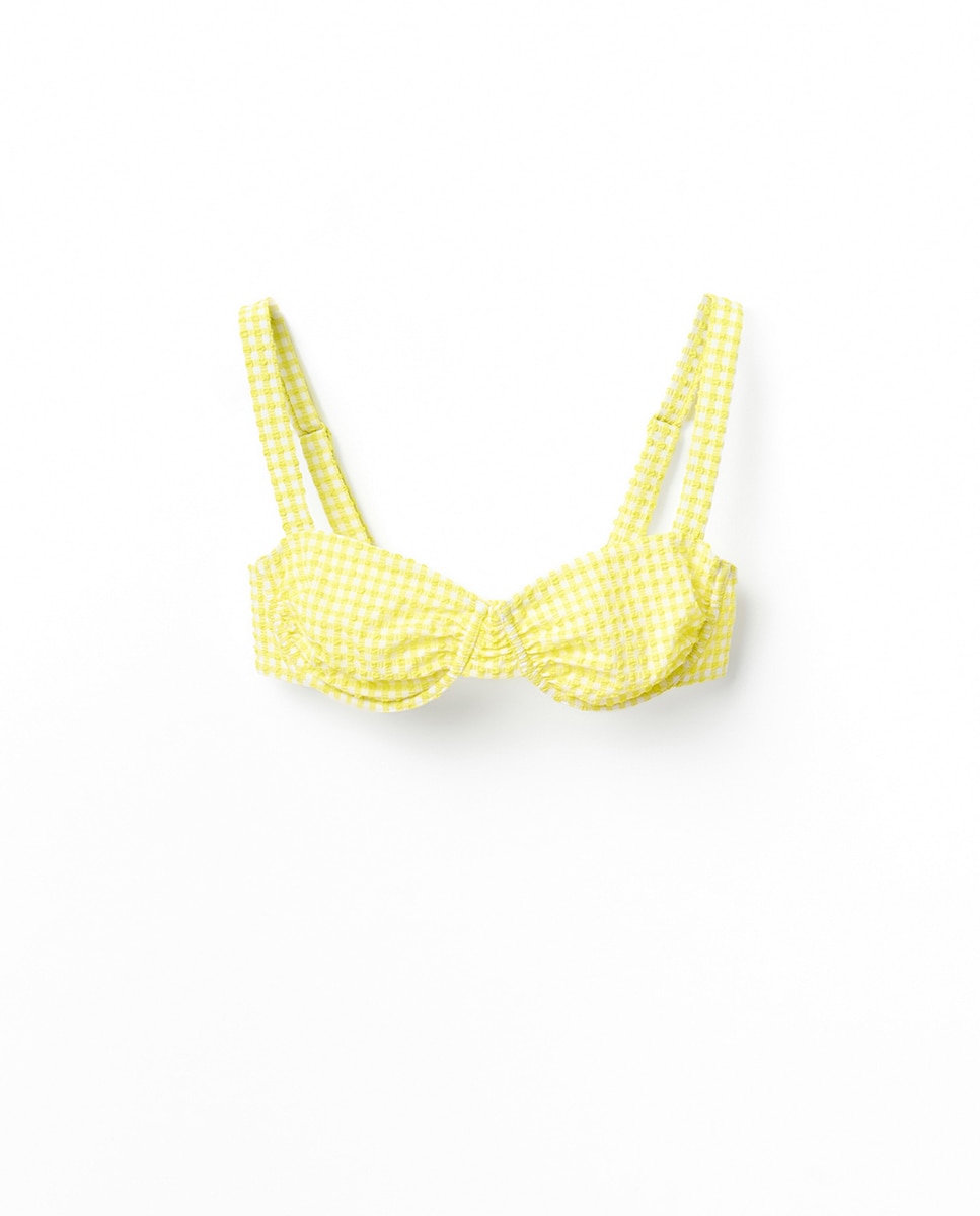 Top com vichy Amarelo-7