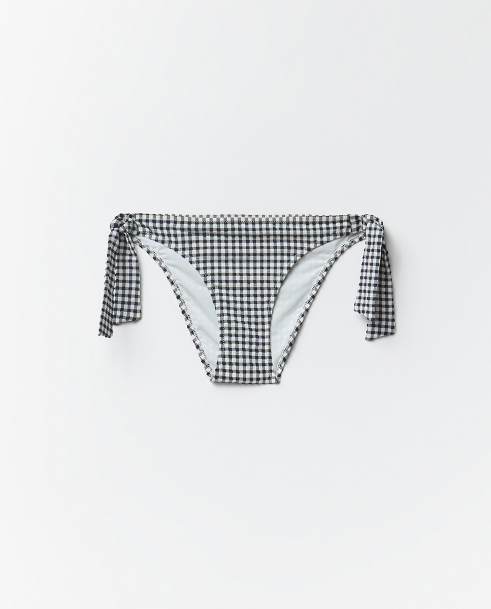 Cueca Vichy com Laços Preto-5