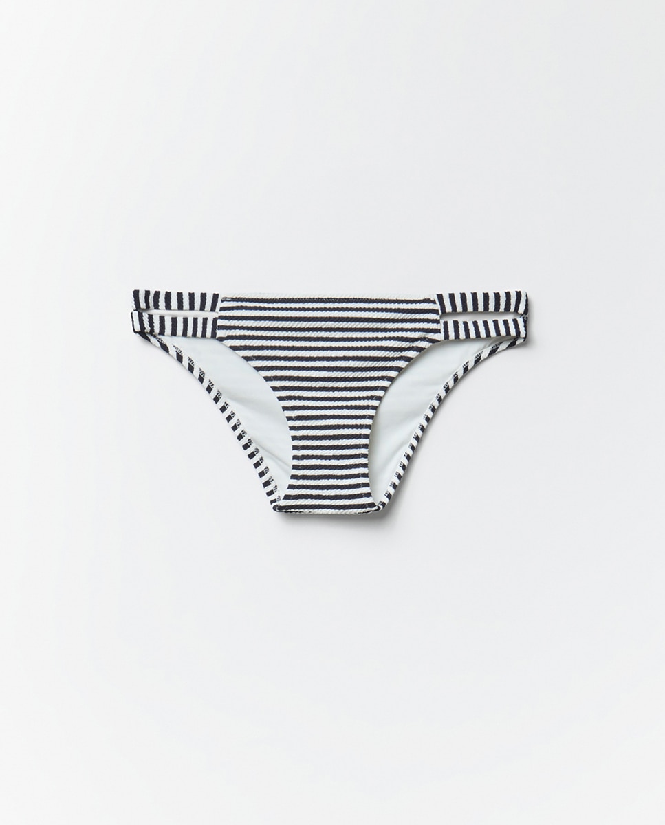 Cueca às Riscas com Tira Dupla Preto-5