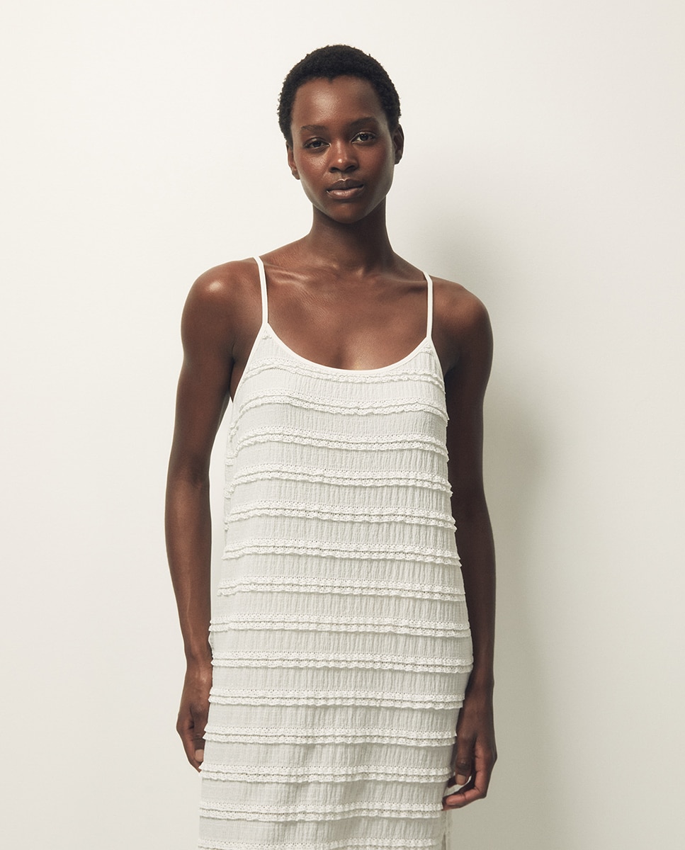 Vestido comprido Branco-marfim-2