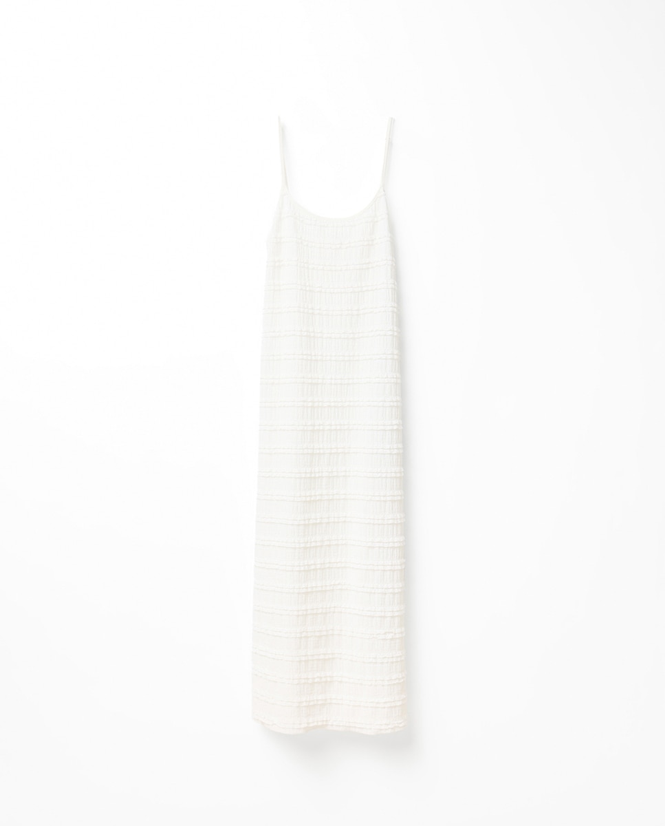 Vestido comprido Branco-marfim-6