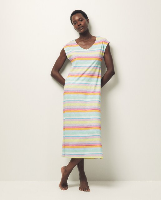 Imagen 0 de Vestido largo rayas