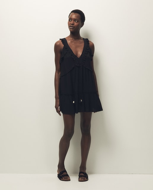 Imagen 0 de Vestido corto volantes