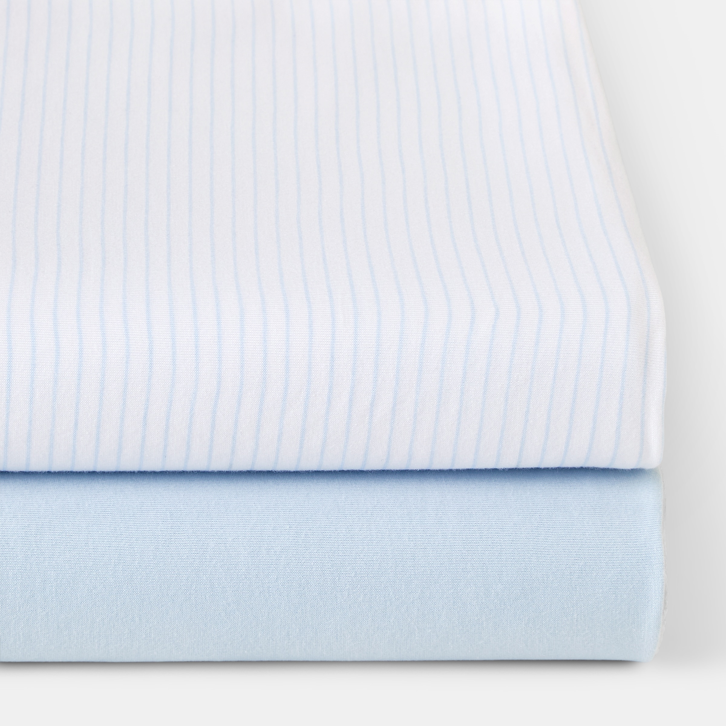 Imagem 0 de Conjunto de Lençóis de Baixo Ajustáveis em Jersey às Riscas - Pack de 2 (Disponível em Várias Medidas)