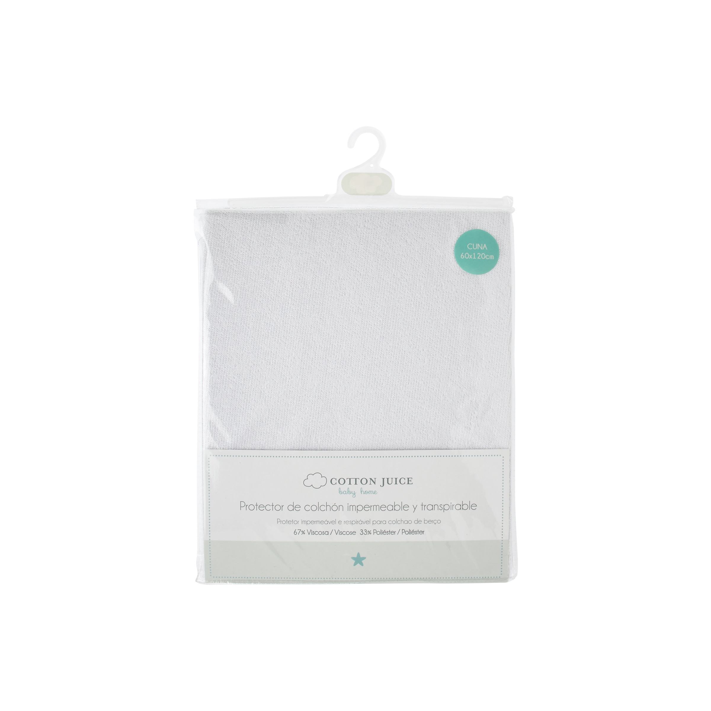 Protector para Colchón Cotton Juice Baby Home Técnico Rizo (disponible en varias medidas) - Blanco Blanco-2