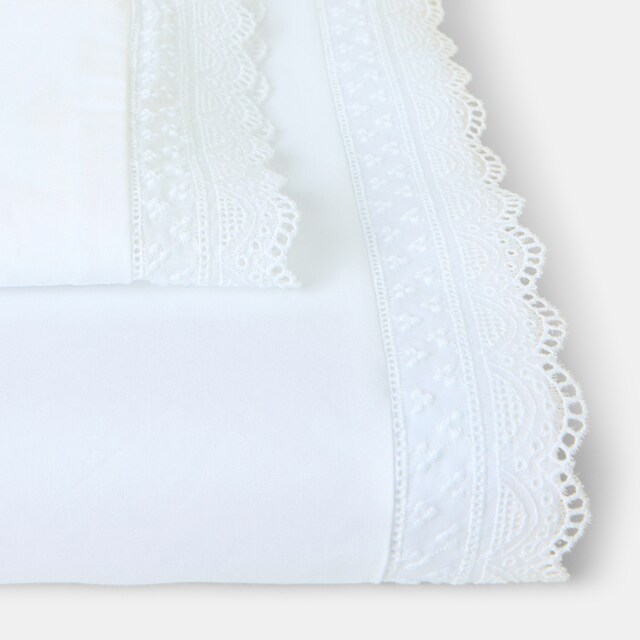 Imagen 0 de Juego de sábanas Cotton Juice Baby Home Newborn 2 piezas tira bordada