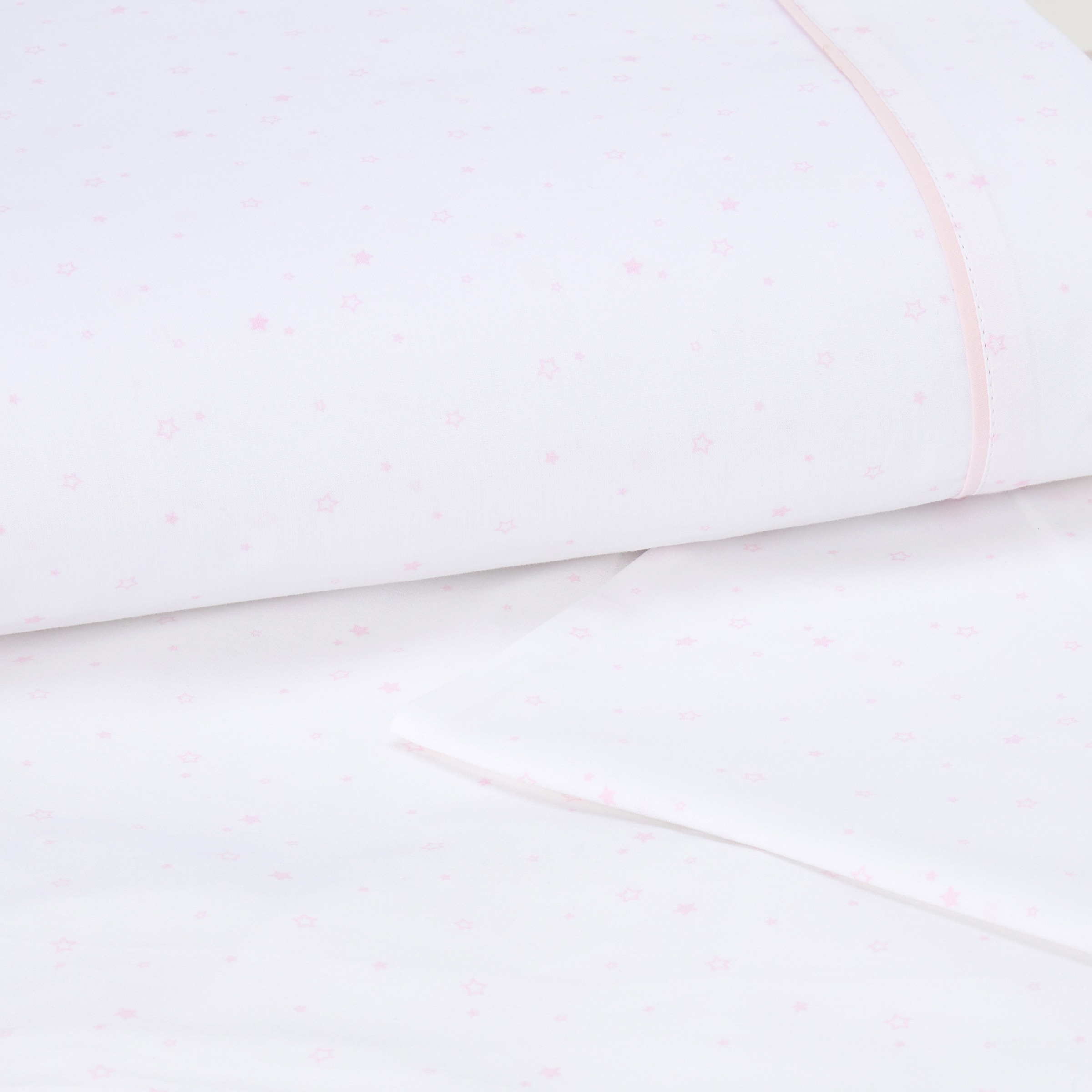 Juego de sábanas Cotton Juice Baby Home Básico 3 piezas estrellas (disponible en varias tallas) - Rosa Rosa-2