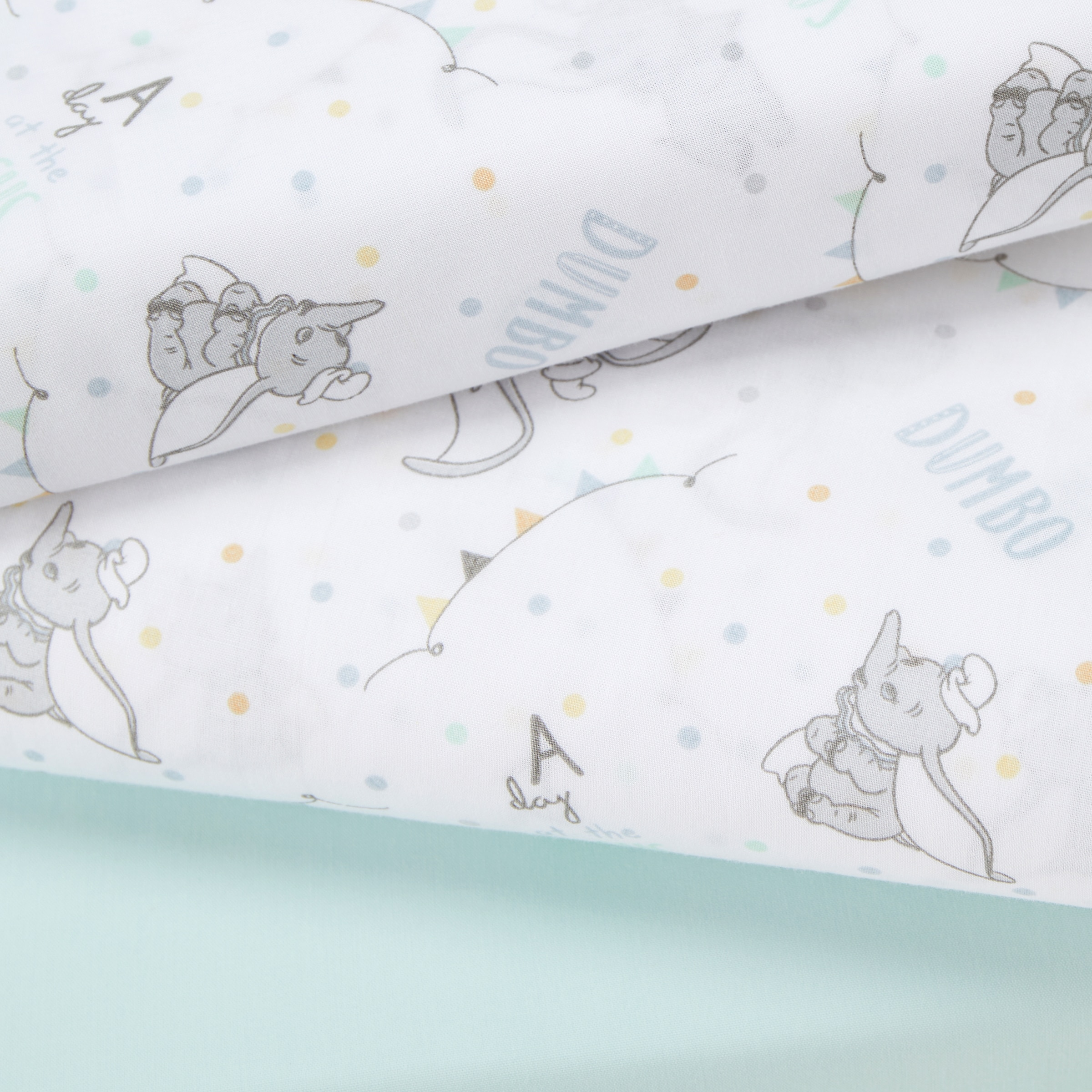 Conjunto de Lençóis Baby Dumbo - 3 Peças Estampadas (Disponível em Várias Medidas) Multicolor-2