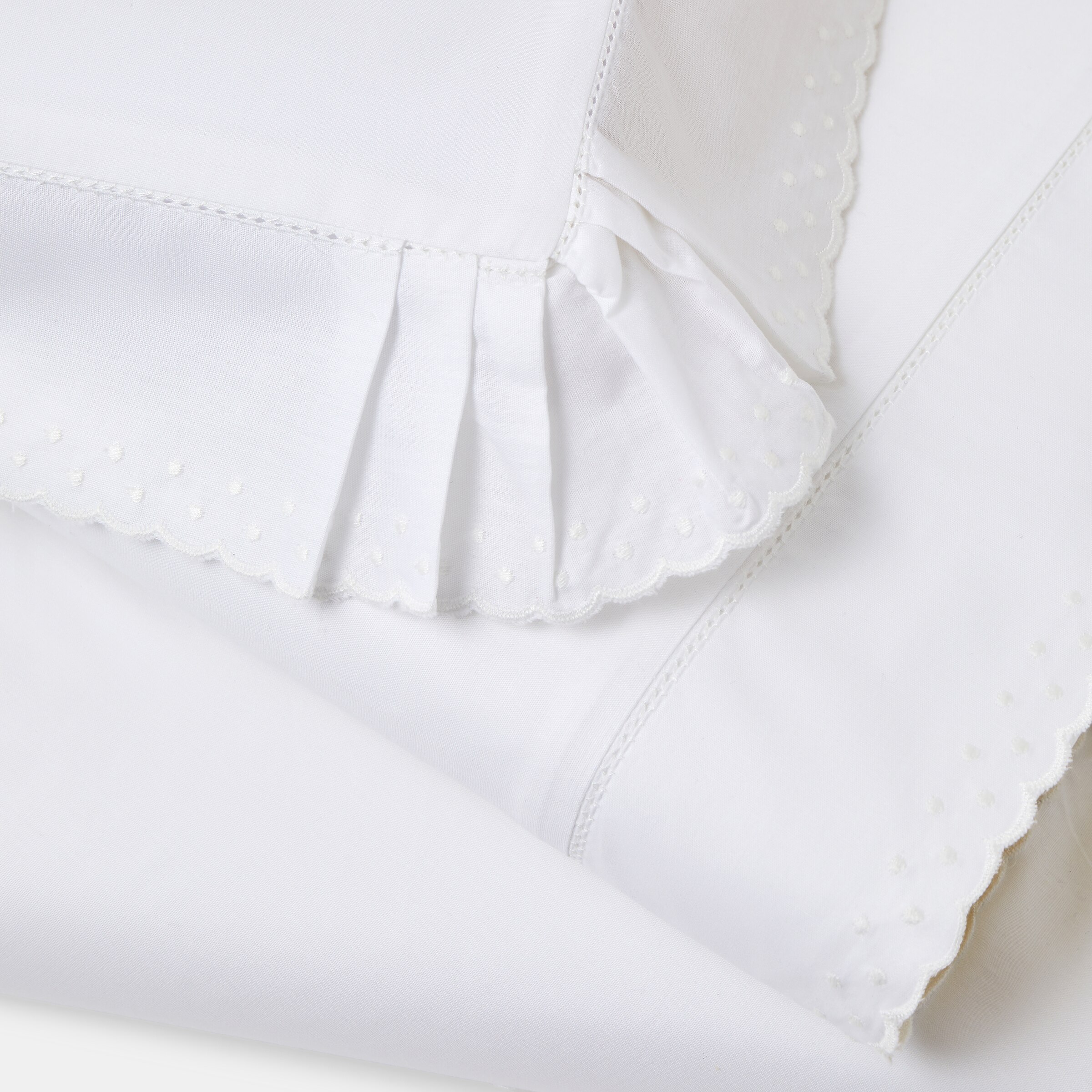 Juego de sábanas Cotton Juice Baby Home Clásico 3 piezas Plumeti (disponible en varias medidas) - Blanco Blanco-2