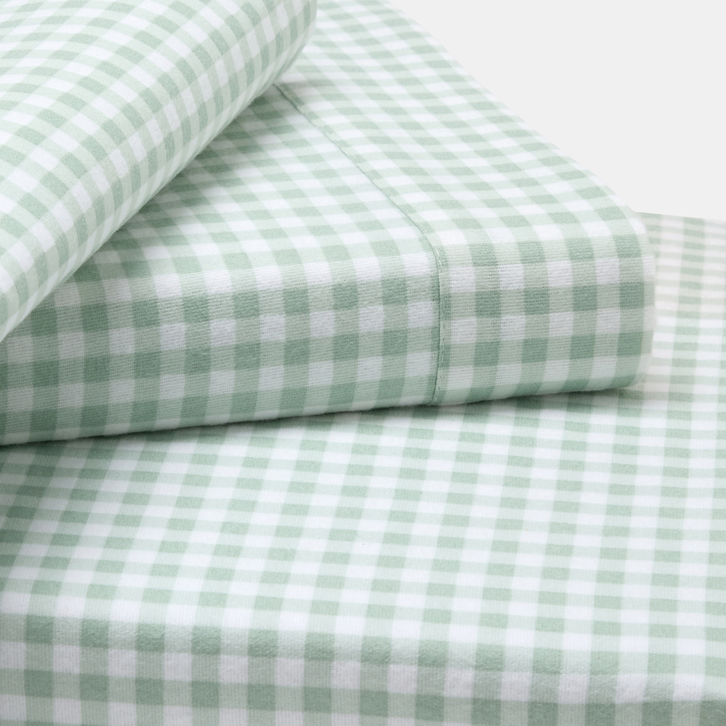 Juego de sábanas Cotton Juice Baby Home Amore franela 3 piezas estampada Vichy (disponible en varias medidas) - Verde Verde-2