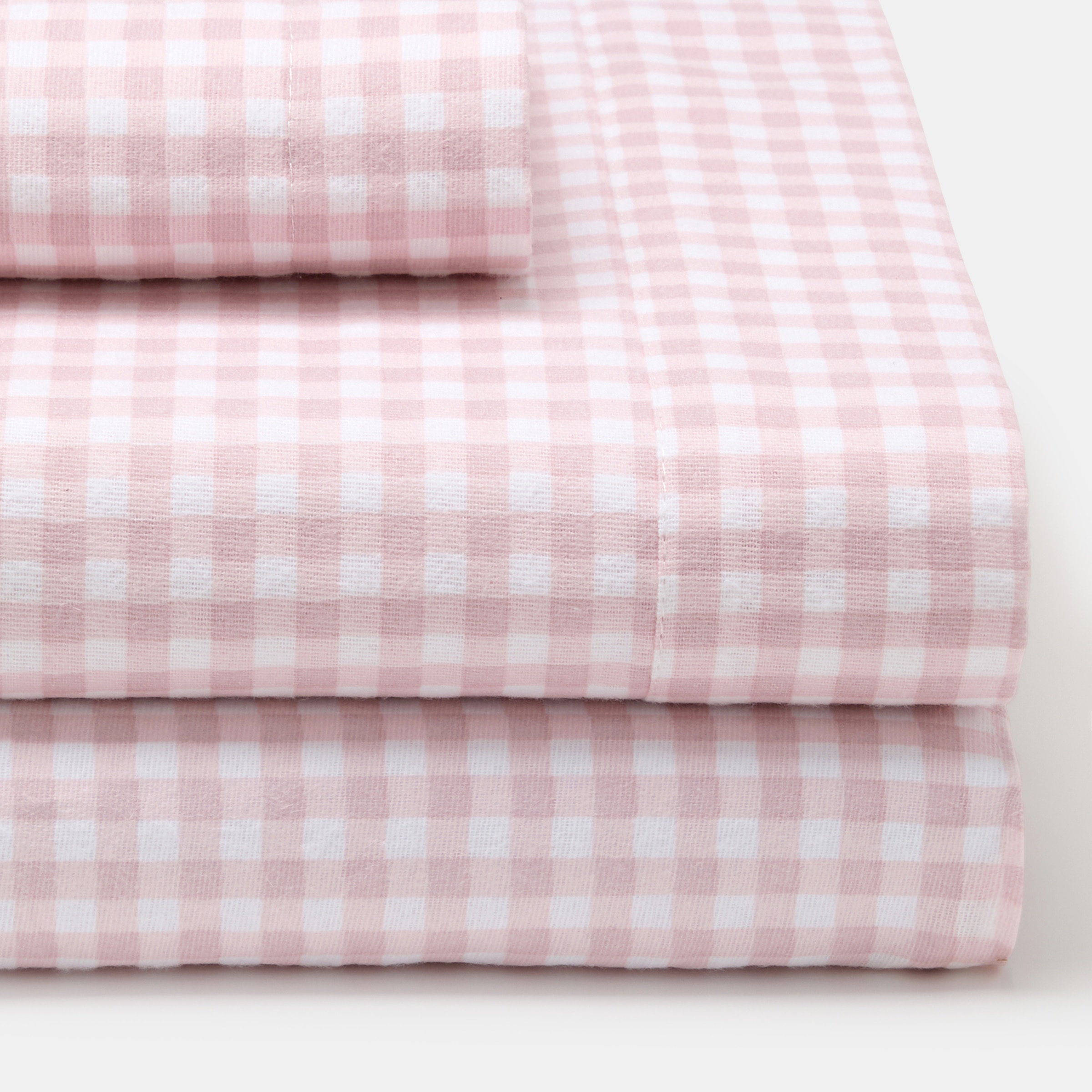 Juego de sábanas Cotton Juice Baby Home Amore franela 3 piezas estampada Vichy (disponible en varias medidas) - Rosa Rosa-1