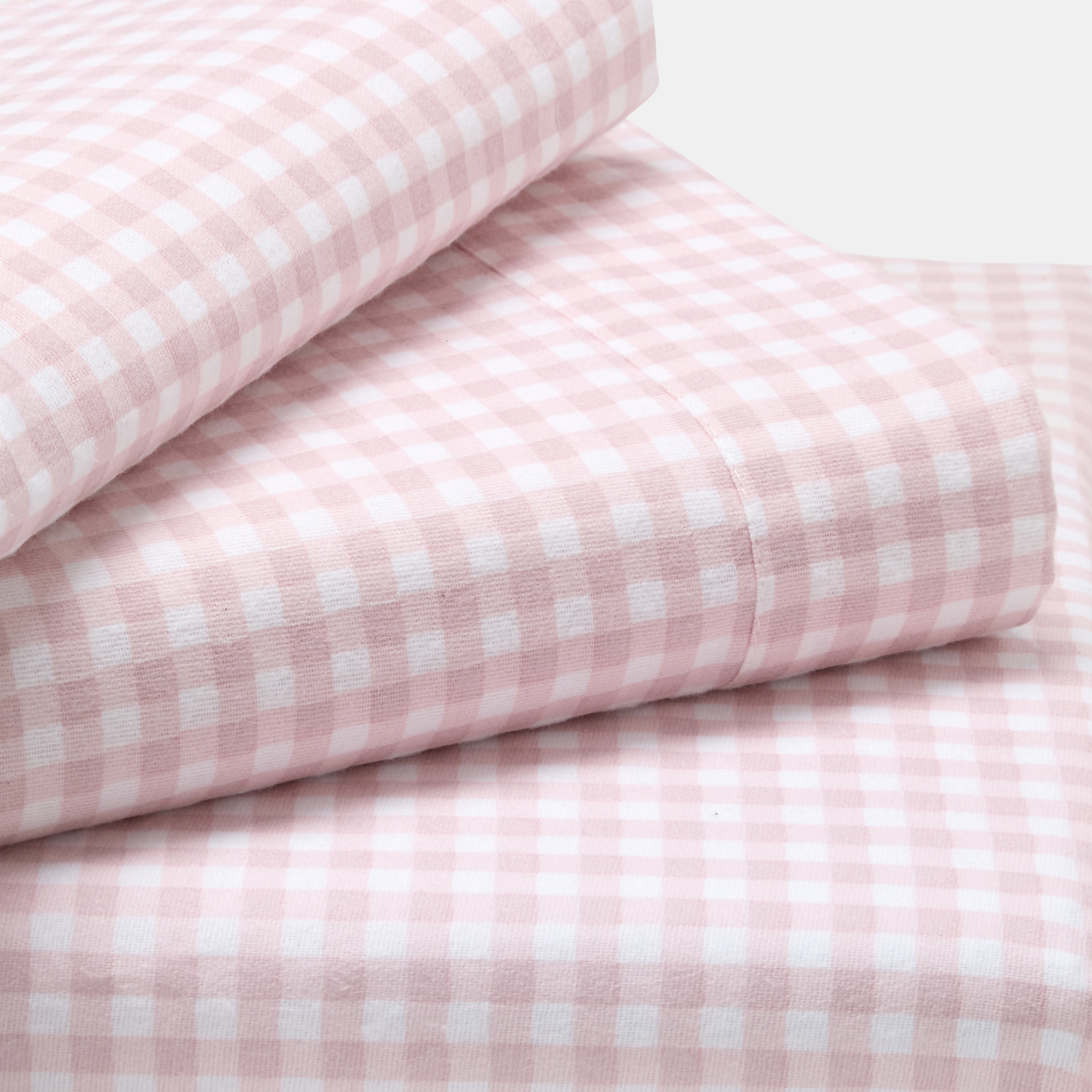 Juego de sábanas Cotton Juice Baby Home Amore franela 3 piezas estampada Vichy (disponible en varias medidas) - Rosa Rosa-2