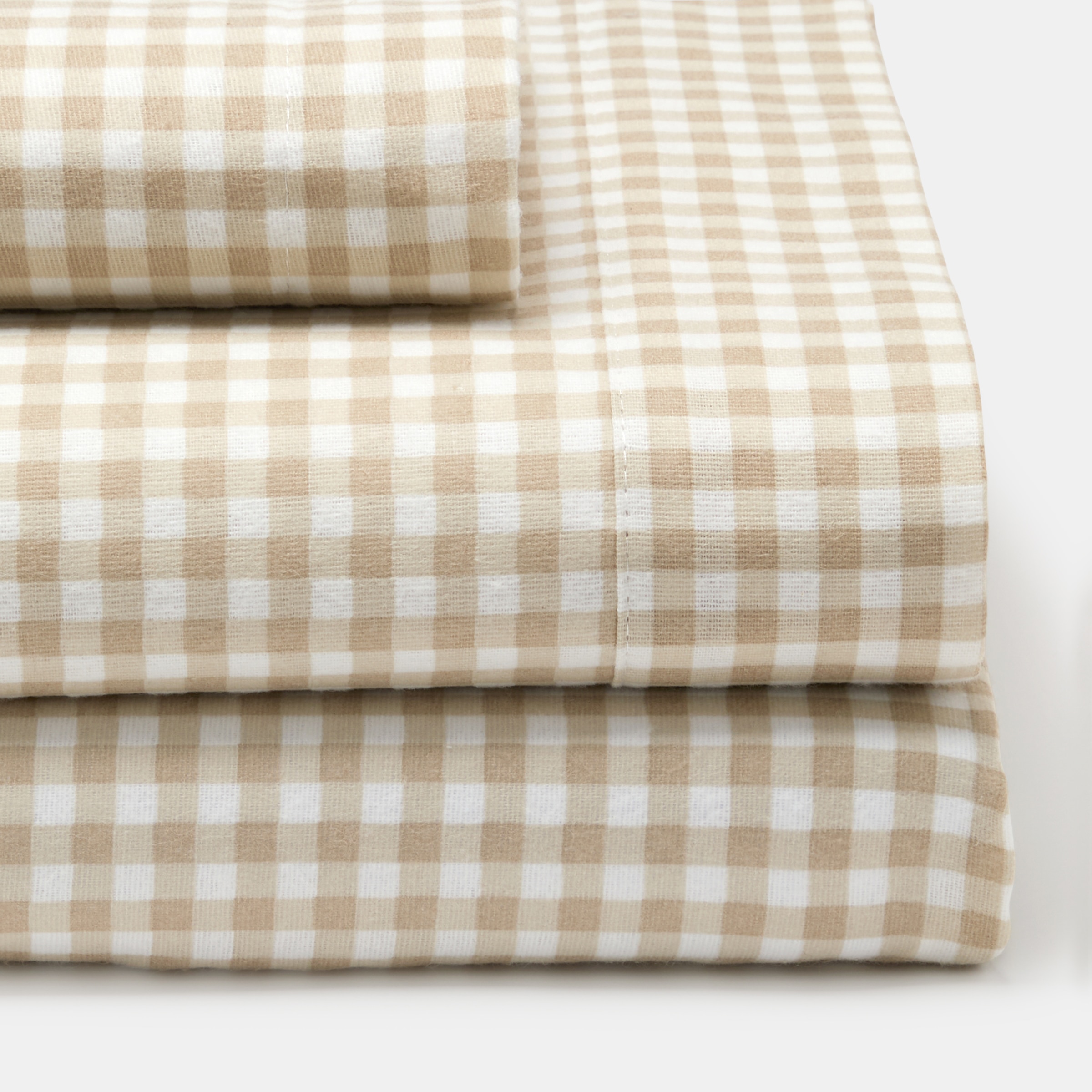 Juego de sábanas Cotton Juice Baby Home Amore franela 3 piezas estampada Vichy (disponible en varias medidas) - Natural Natural-1