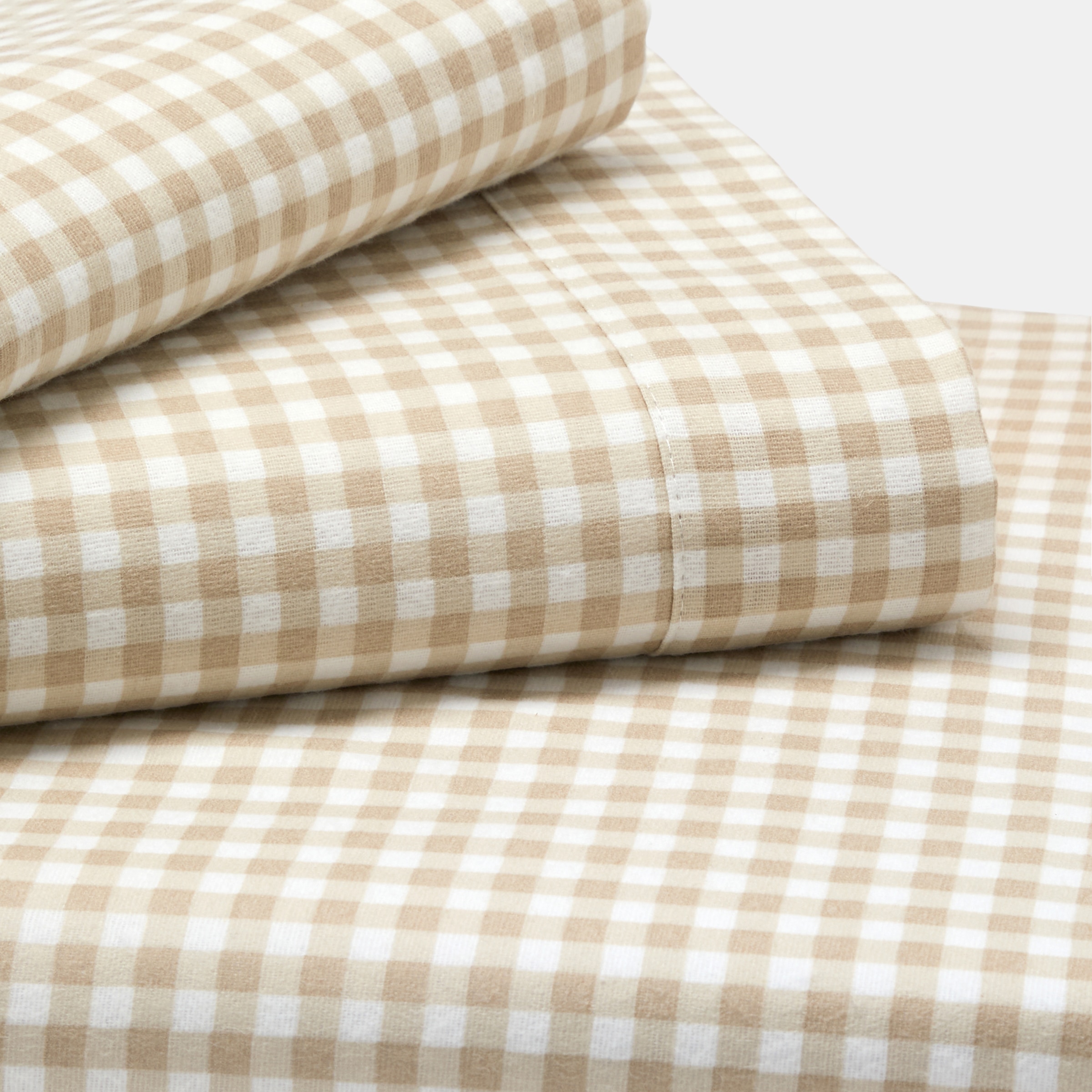 Juego de sábanas Cotton Juice Baby Home Amore franela 3 piezas estampada Vichy (disponible en varias medidas) - Natural Natural-2
