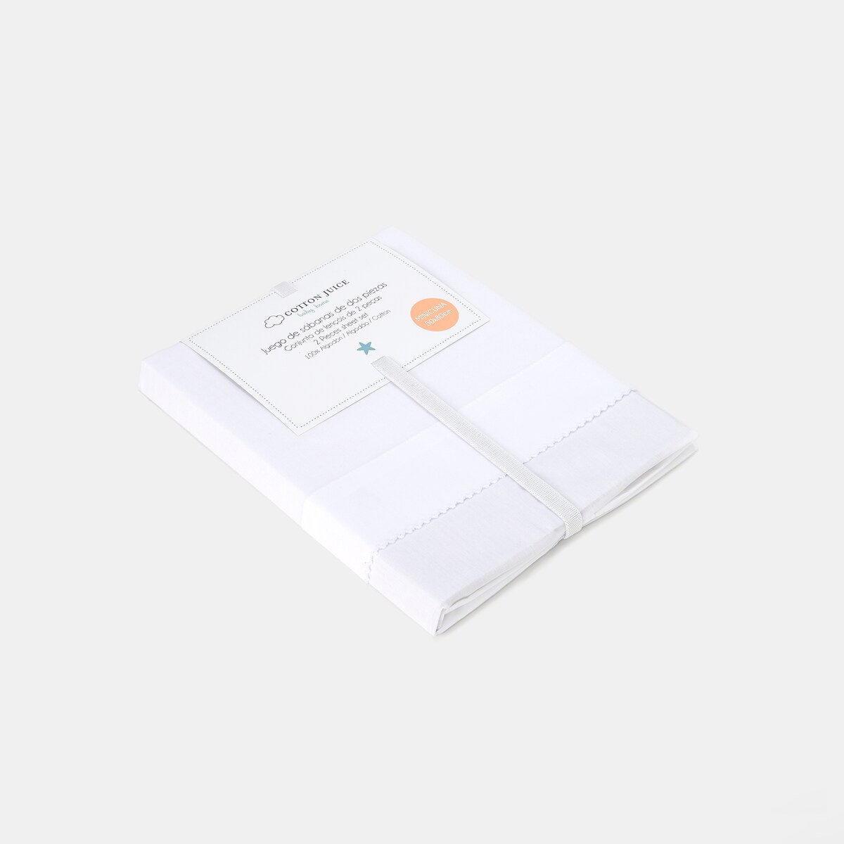 Conjunto de Lençóis Básicos Picareta - 2 Peças (Disponível em Várias Medidas) Branco-3