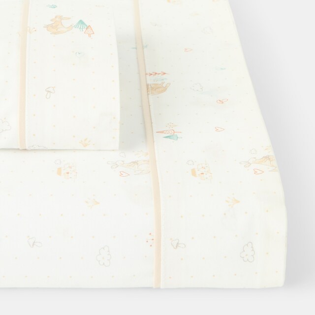 Imagen 0 de Juego de sábanas Cotton Juice Baby Home Amore 2 piezas estampada Canguro (disponible en varias medidas)