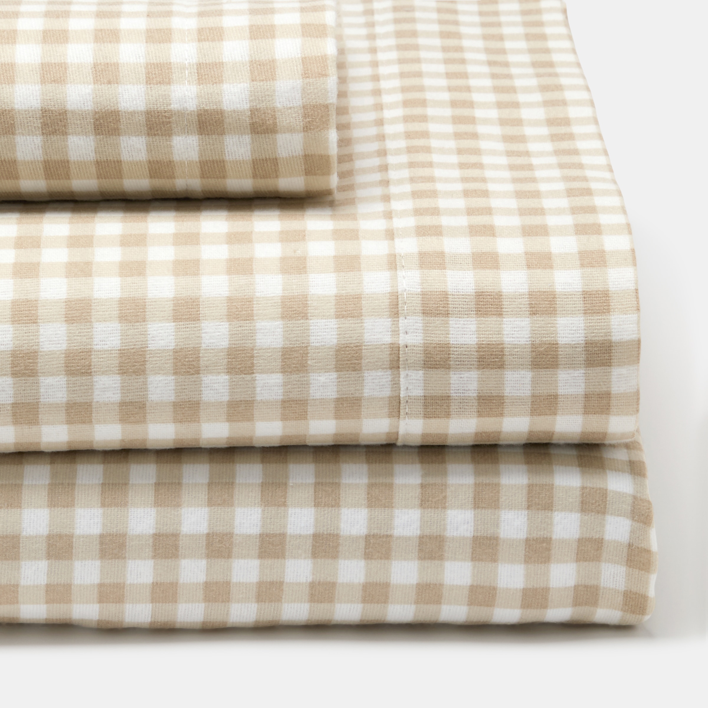 Imagen 0 de Juego de sábanas Cotton Juice Baby Home Amore franela 3 piezas estampada Vichy (disponible en varias medidas) Natural