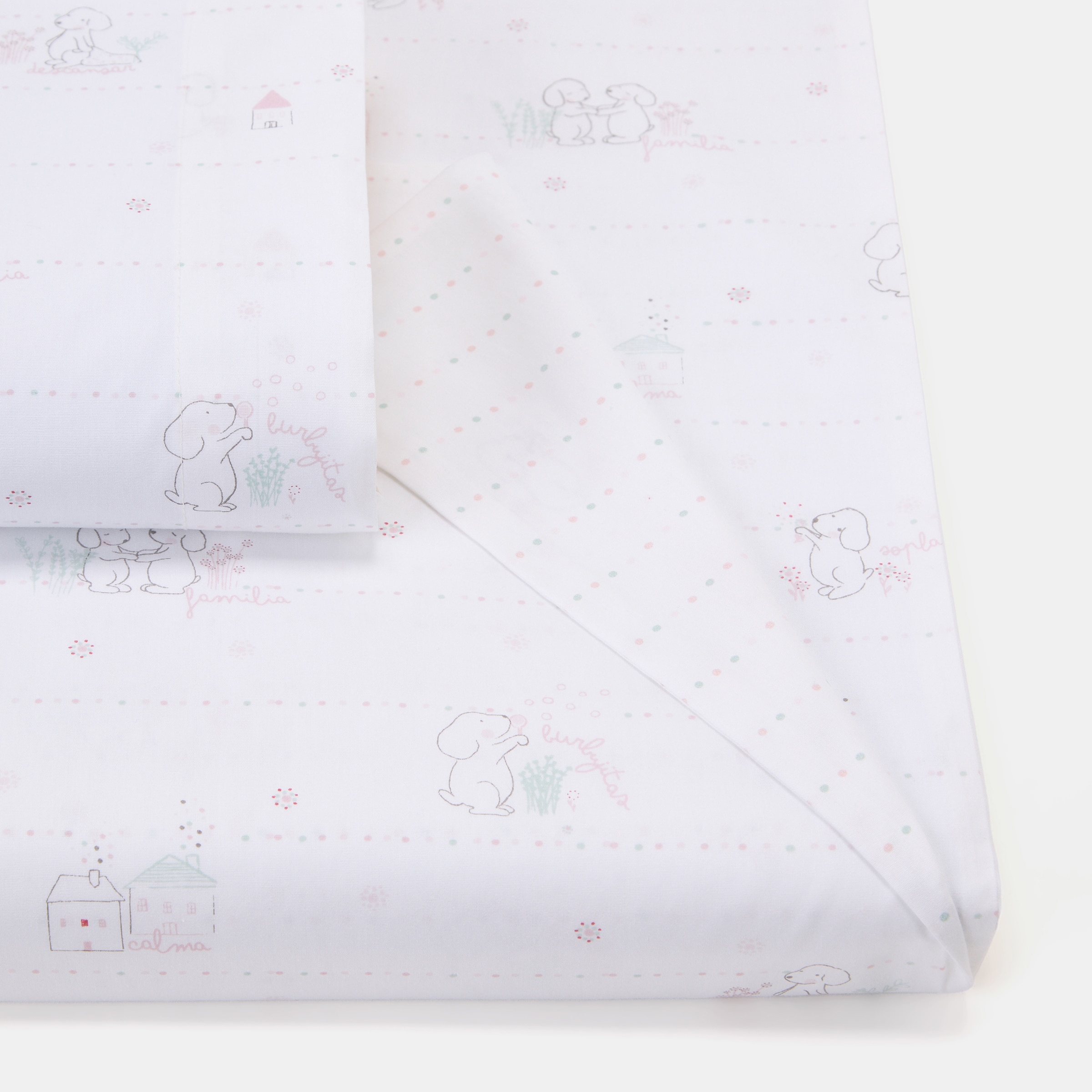 Cotton Juice Baby Home - Juego de Funda nórdica 2 piezas Cotton Juice Baby Home colección Sésamo (disponible en varias medidas).