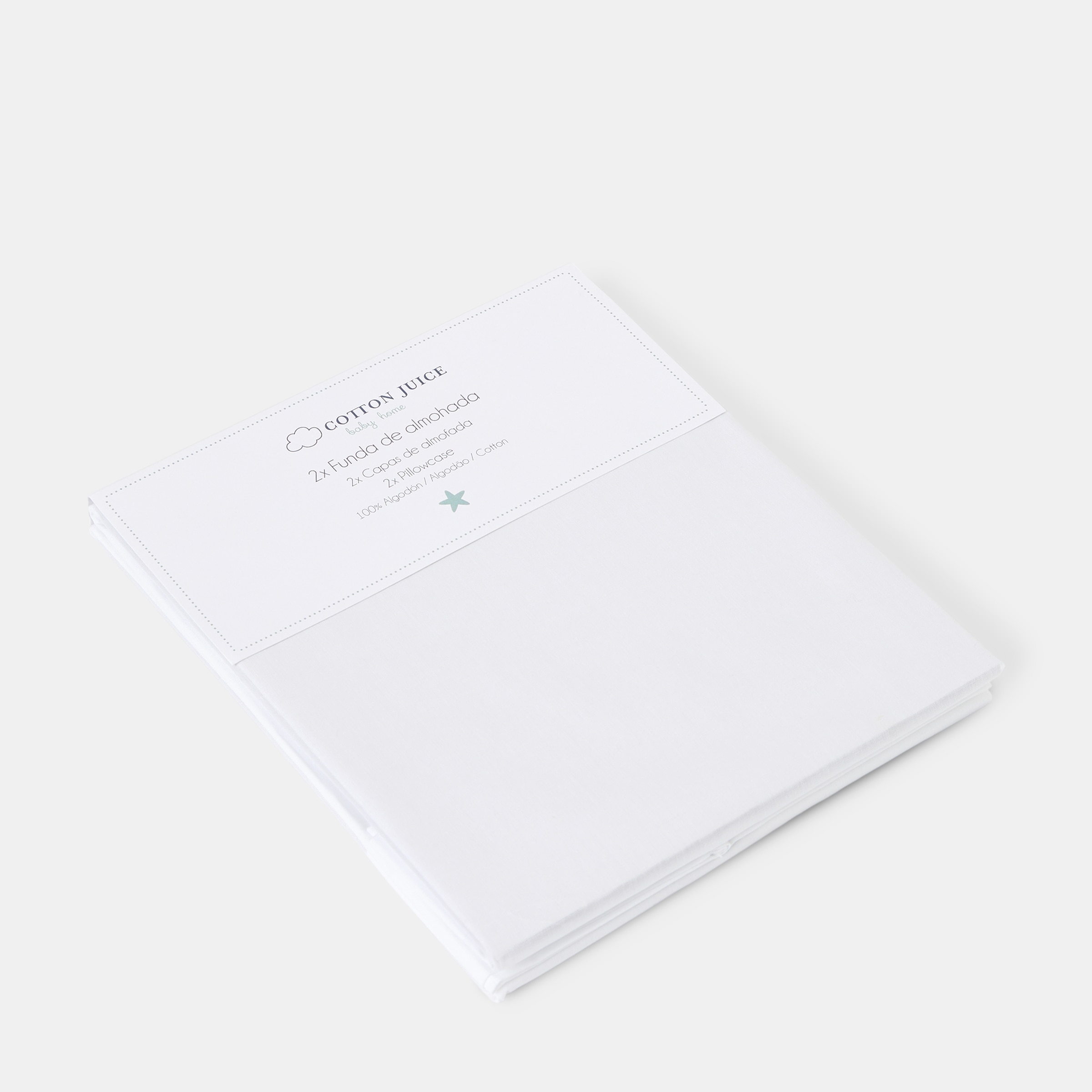 Conjunto de Capas de Almofada Básico 2 Peças Branco-3