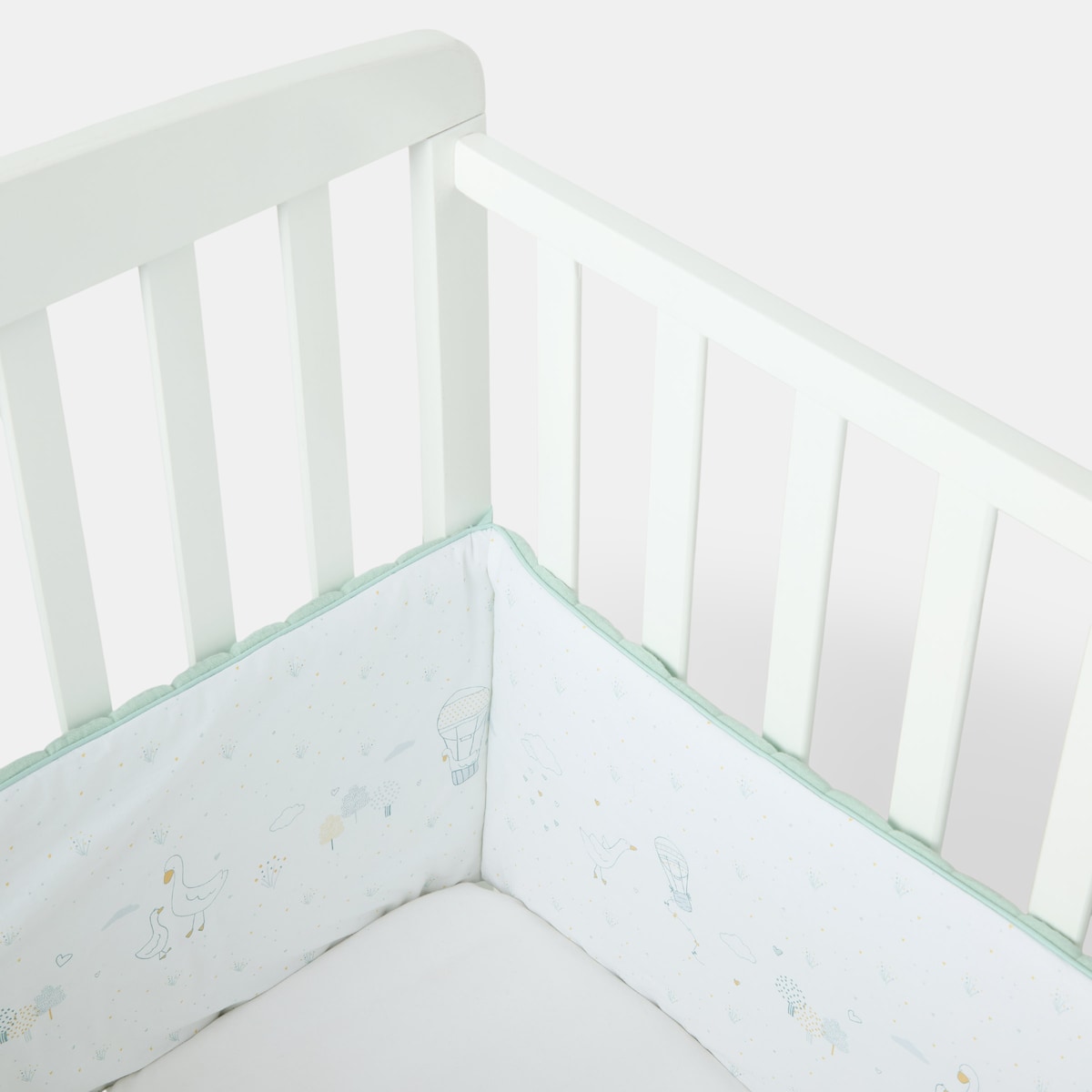 Bumper Amore Gansos - 30*180 cm Verde Sálvia-1