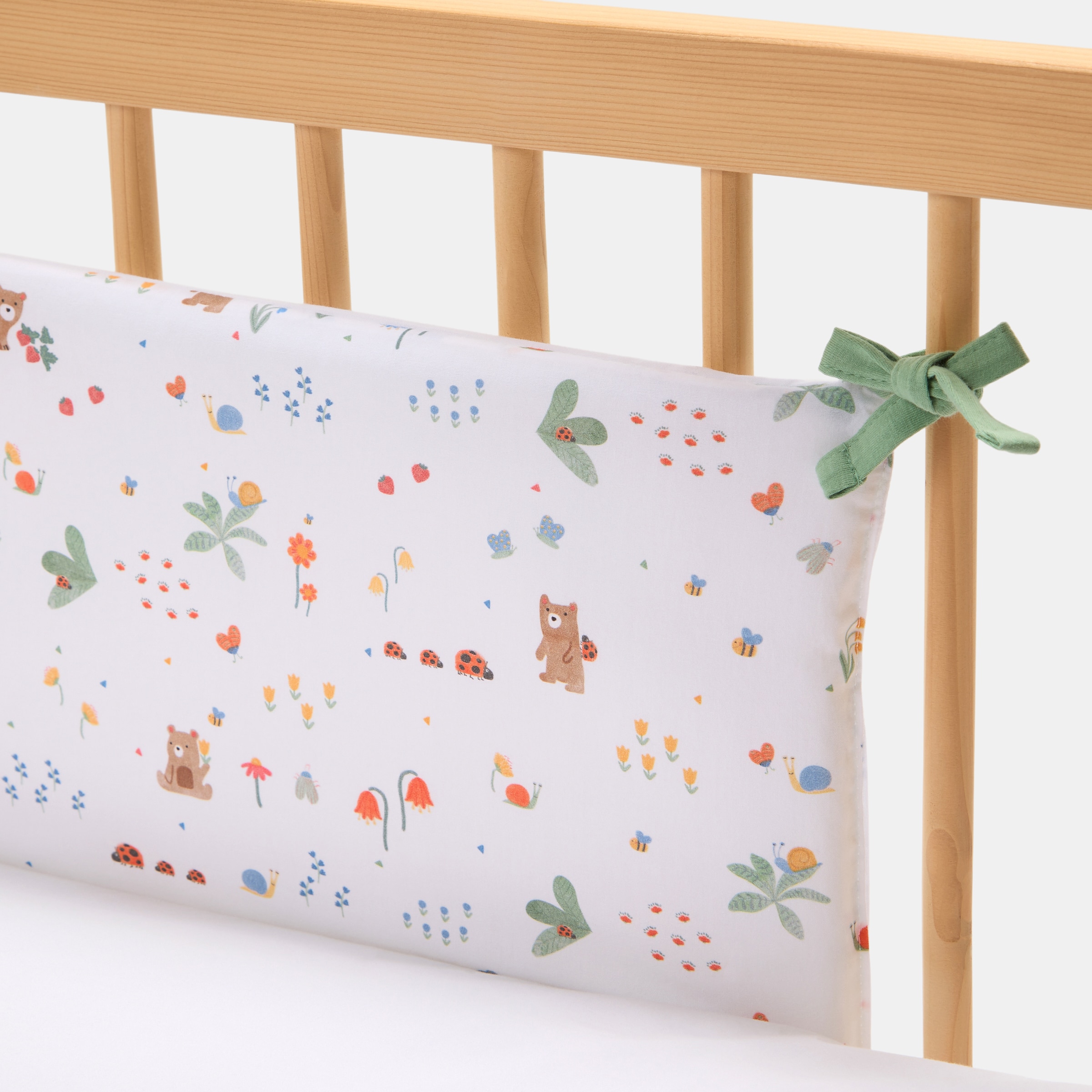 Almofada Reversível Coleção Little Bugs 30*180 cm com Estampado de Bichinhos e Flores Multicolor-2