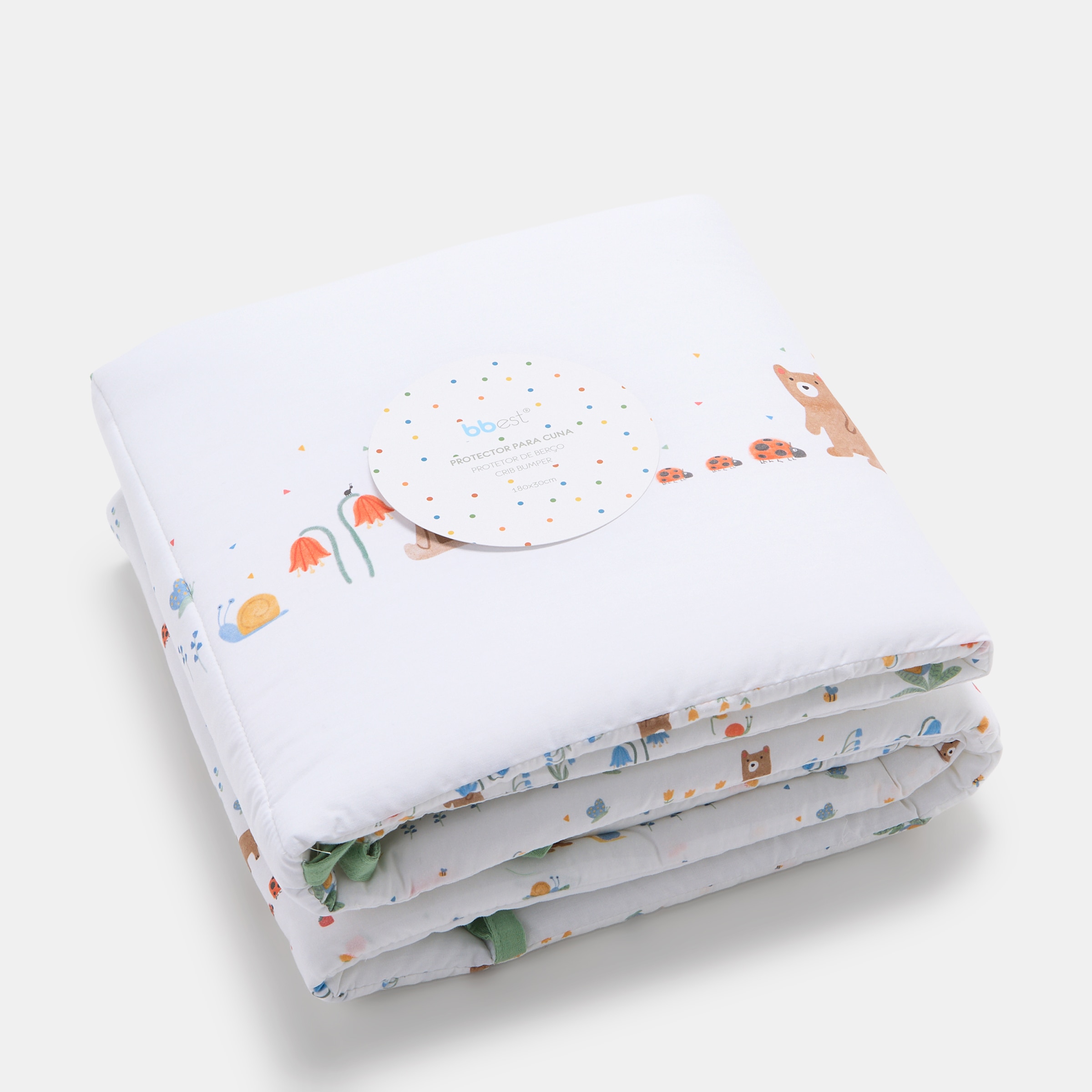 Almofada Reversível Coleção Little Bugs 30*180 cm com Estampado de Bichinhos e Flores Multicolor-4