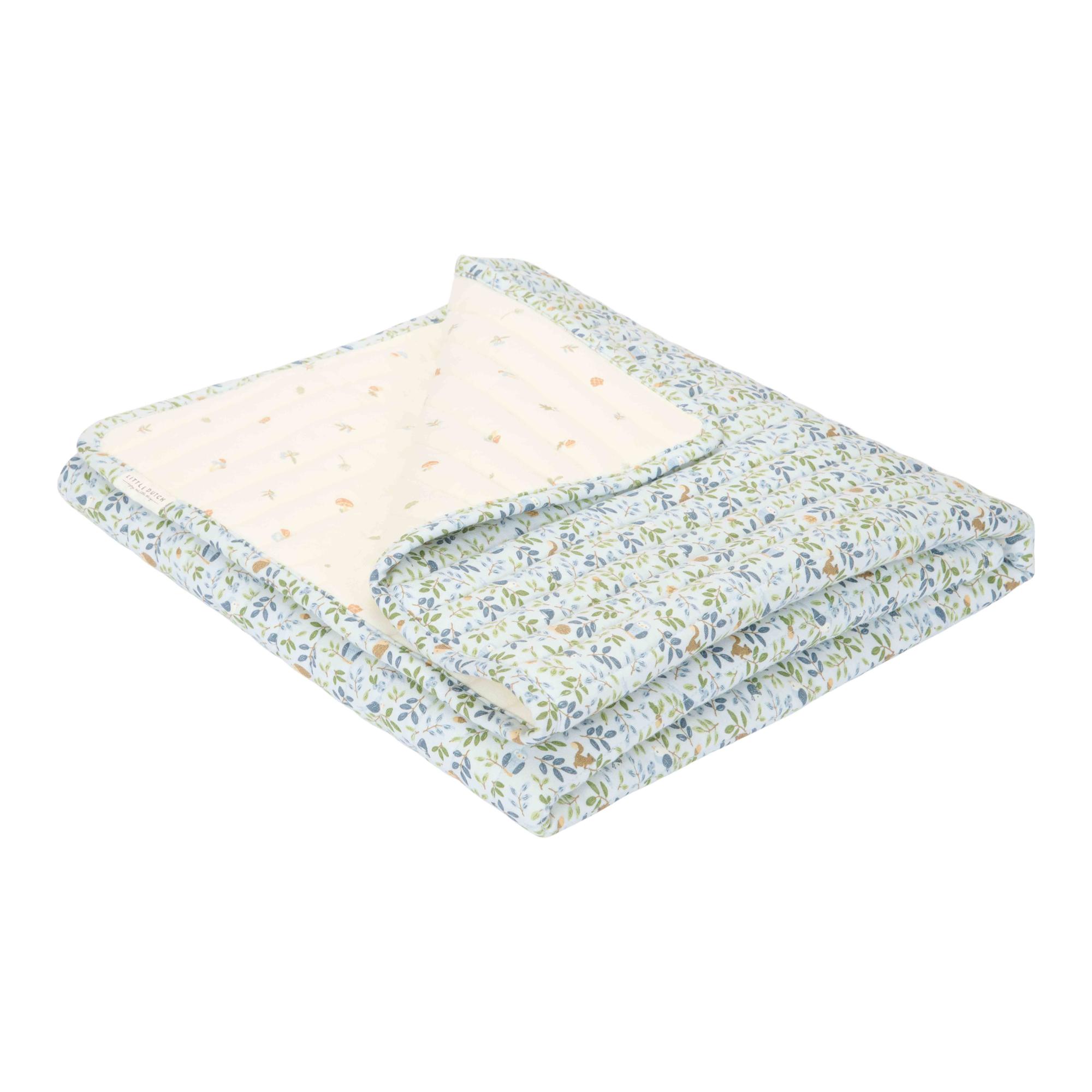 LITTLE DUTCH - Colcha Little Dutch cuna Forest Adve & Treas reversible.
