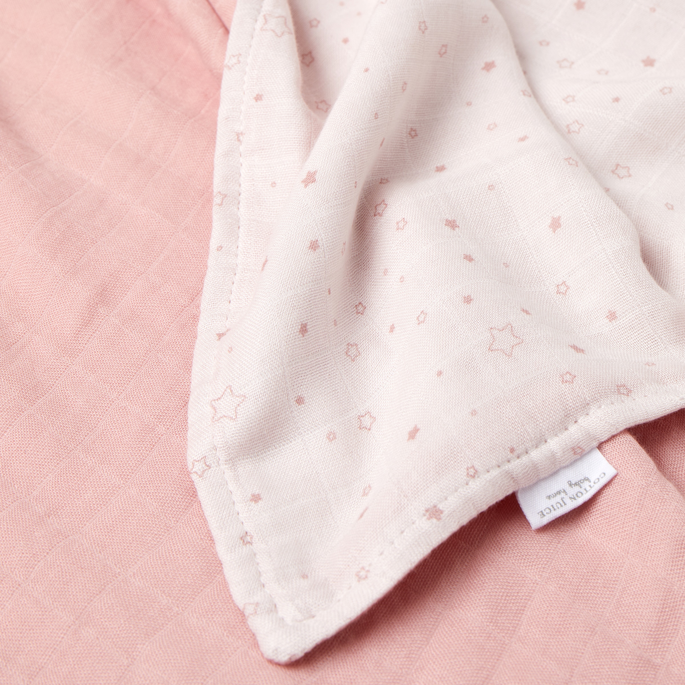 Colcha Cotton Juice Baby Home Básico 120*105cm 6 capas bamboo estrellas - Rosa Rosa-2