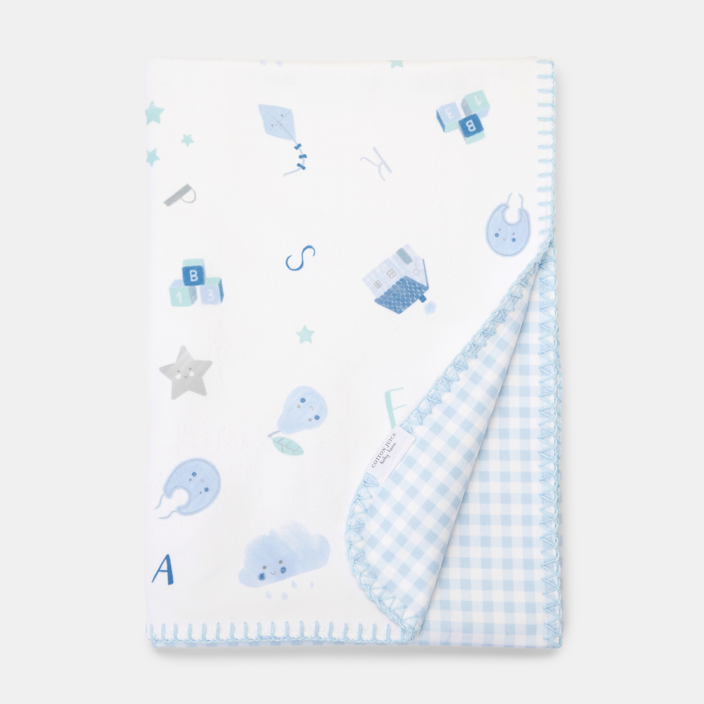 Cotton Juice Baby Home - Manta Cotton Juice Baby Home Abecedario 70*100cm estampada azul.