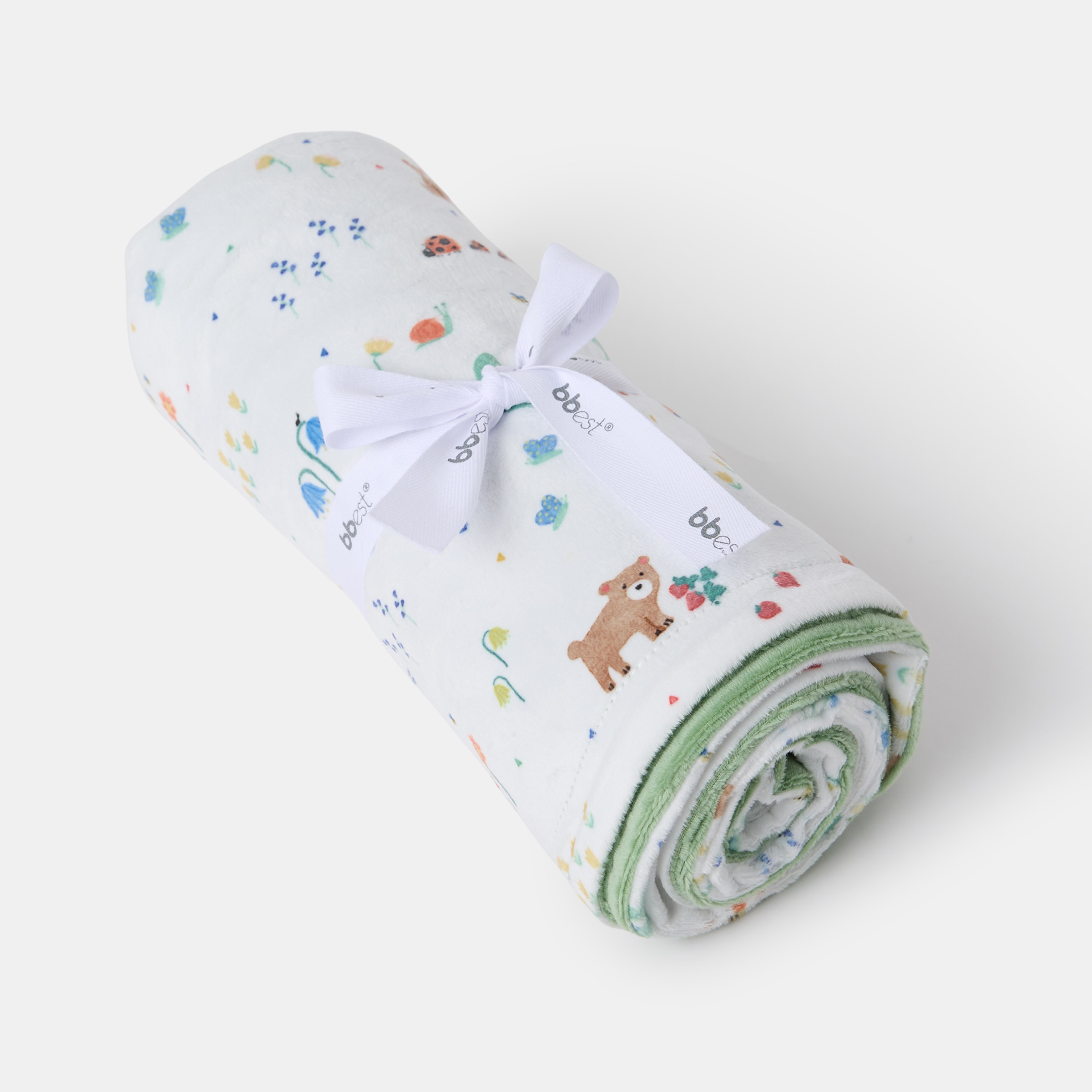 Manta microveludo Bbest coleção Little Bugs estampada Multicolor-3