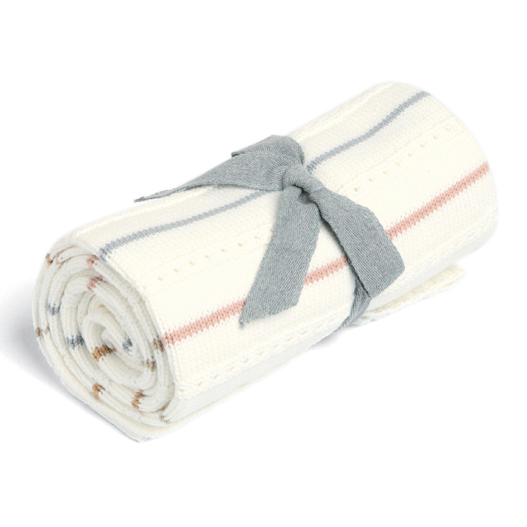 Imagen 1 de Manta punto Mamas & Papas rayas Rosa claro