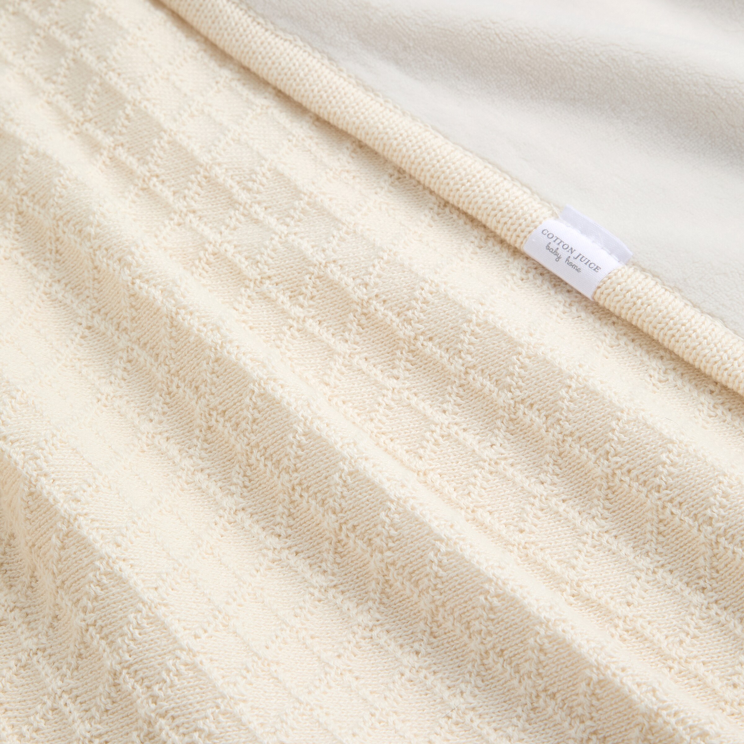 Manta Cotton Juice Baby Home Doble capa 80*110cm Punto+Microvelour - Natural Natural-2