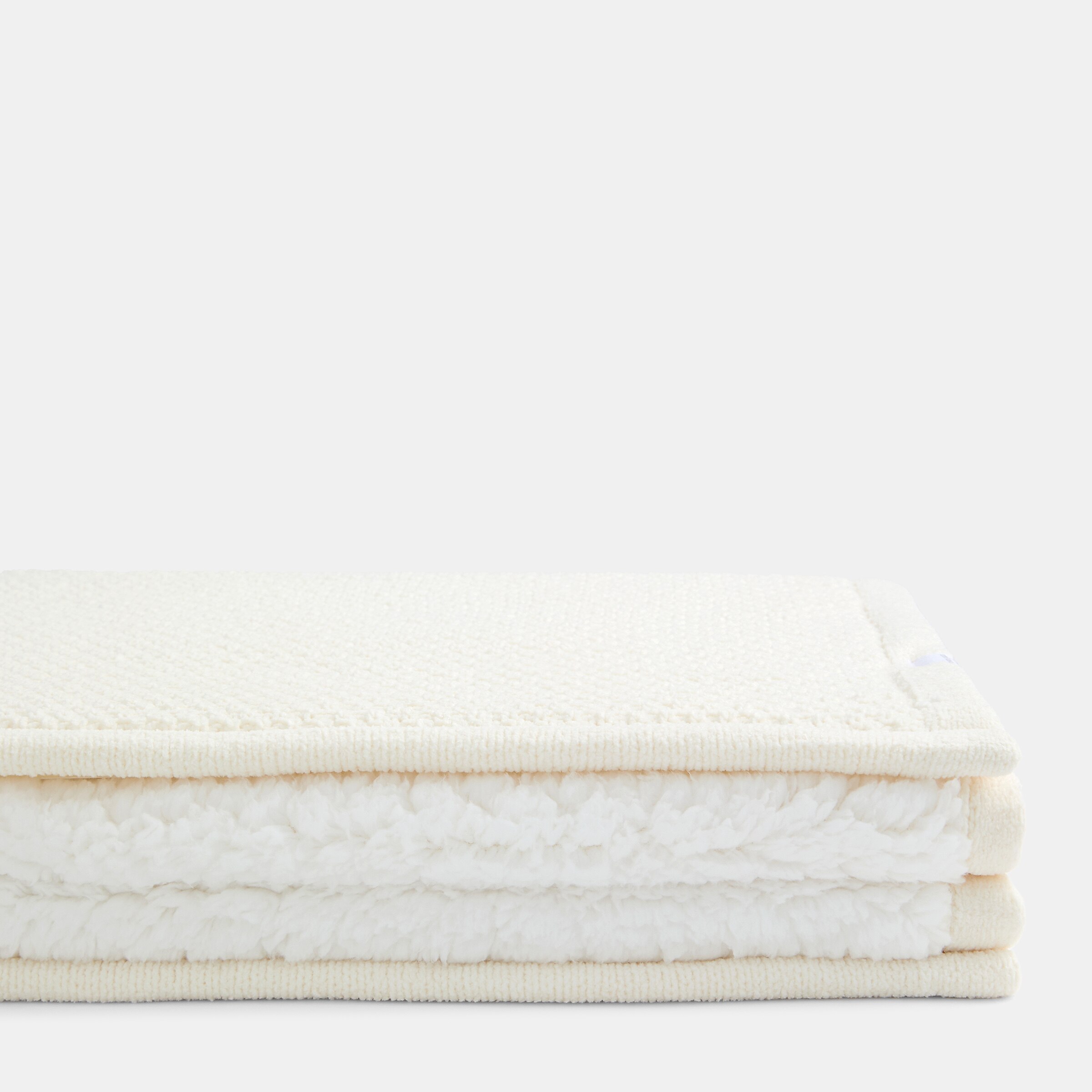 Manta Cotton Juice Baby Home Doble capa 80*110cm Chenilla+Borreguito - Natural Natural-1